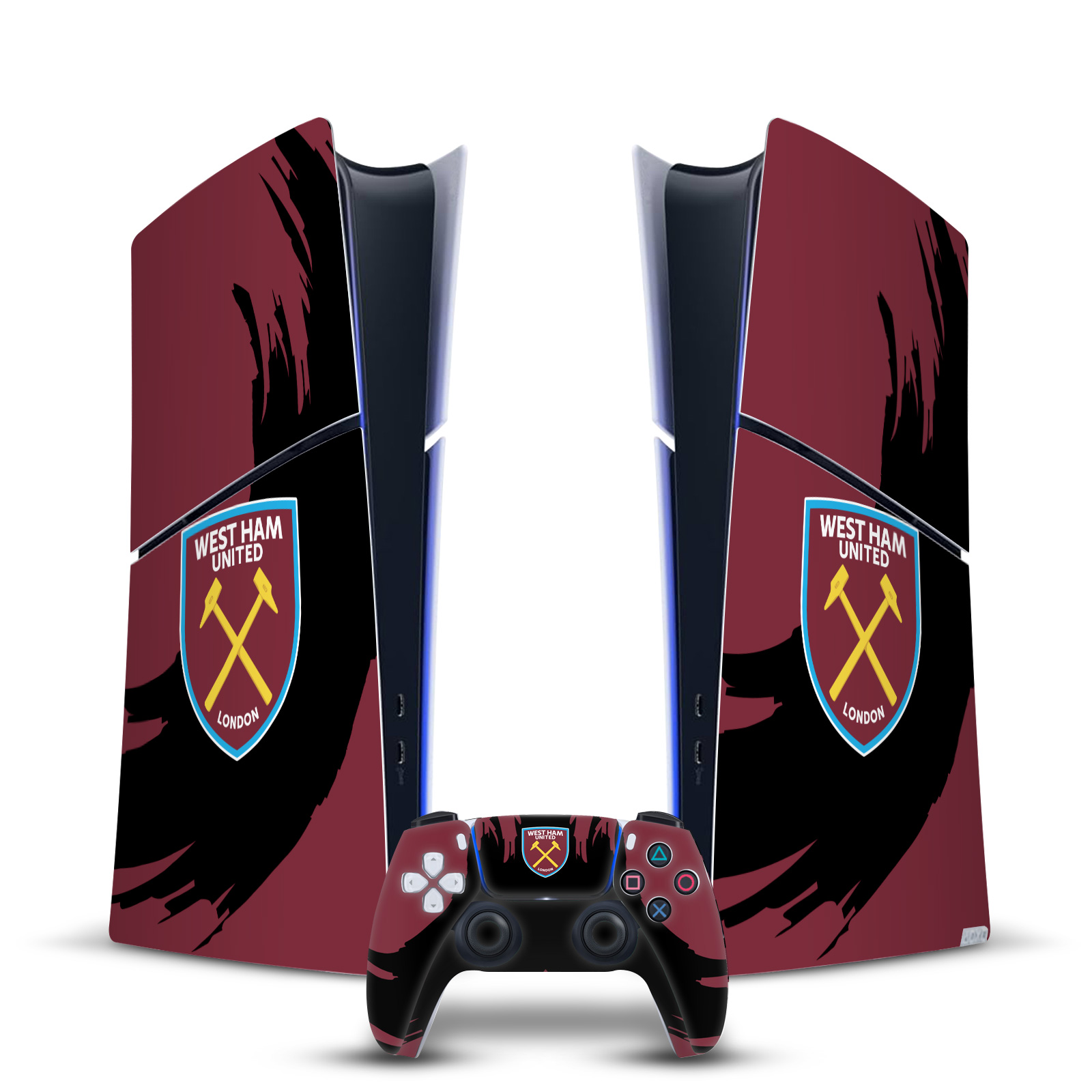 WEST HAM UNITED FC ART VINYL SKIN FOR PS5 SLIM DIGITAL CONSOLE & CONTROLLER