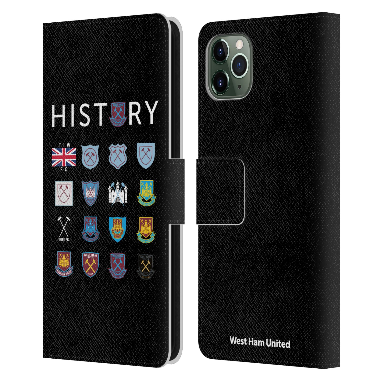 WEST HAM UNITED FC CREST HISTORY LEATHER BOOK CASE FOR APPLE iPHONE PHONES - Picture 7 of 12