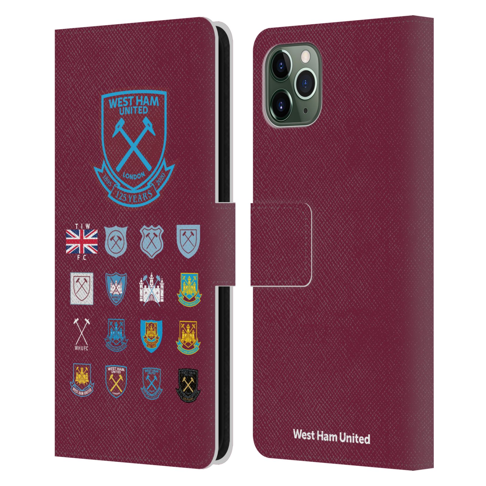 WEST HAM UNITED FC CREST HISTORY LEATHER BOOK CASE FOR APPLE iPHONE PHONES - Picture 8 of 12