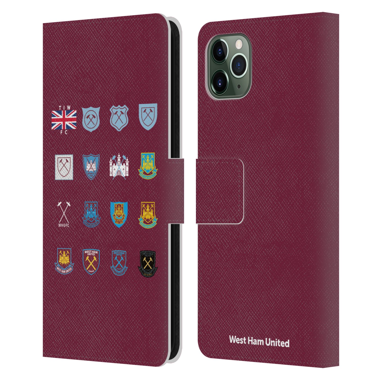 WEST HAM UNITED FC CREST HISTORY LEATHER BOOK CASE FOR APPLE iPHONE PHONES - Picture 9 of 12