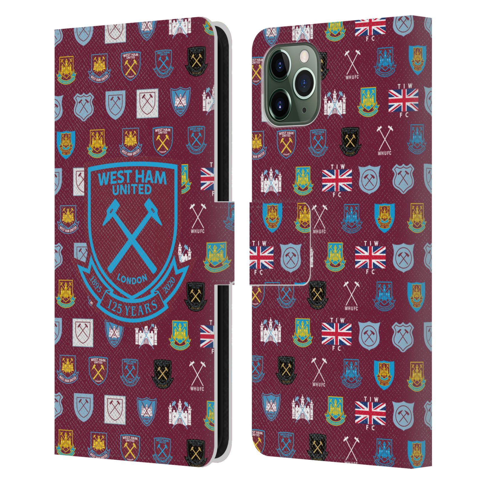 WEST HAM UNITED FC CREST HISTORY LEATHER BOOK CASE FOR APPLE iPHONE PHONES - Picture 11 of 12
