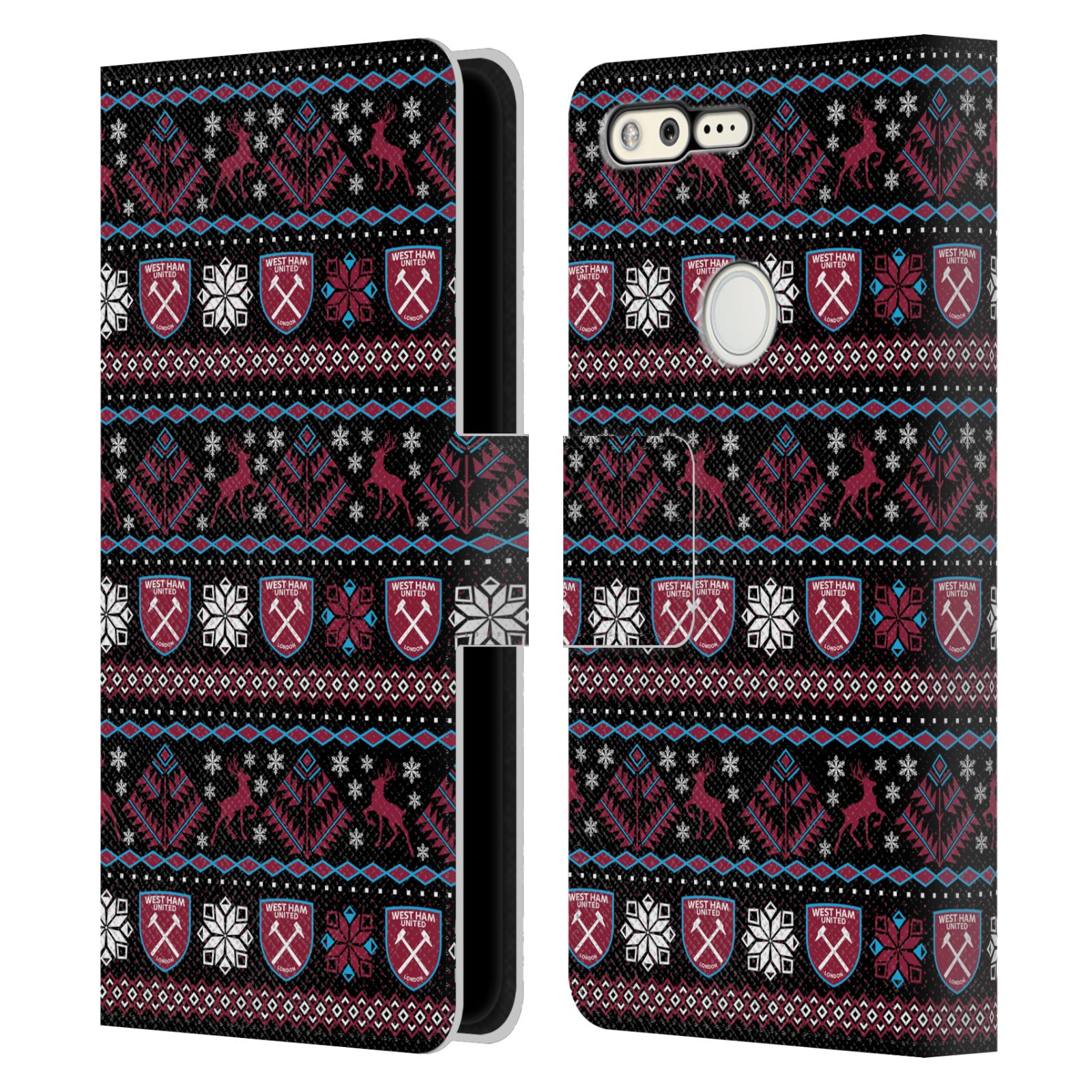 OFFICIAL WEST HAM UNITED FC CHRISTMAS LEATHER BOOK WALLET CASE FOR GOOGLE PHONES - 第 7/11 張圖片