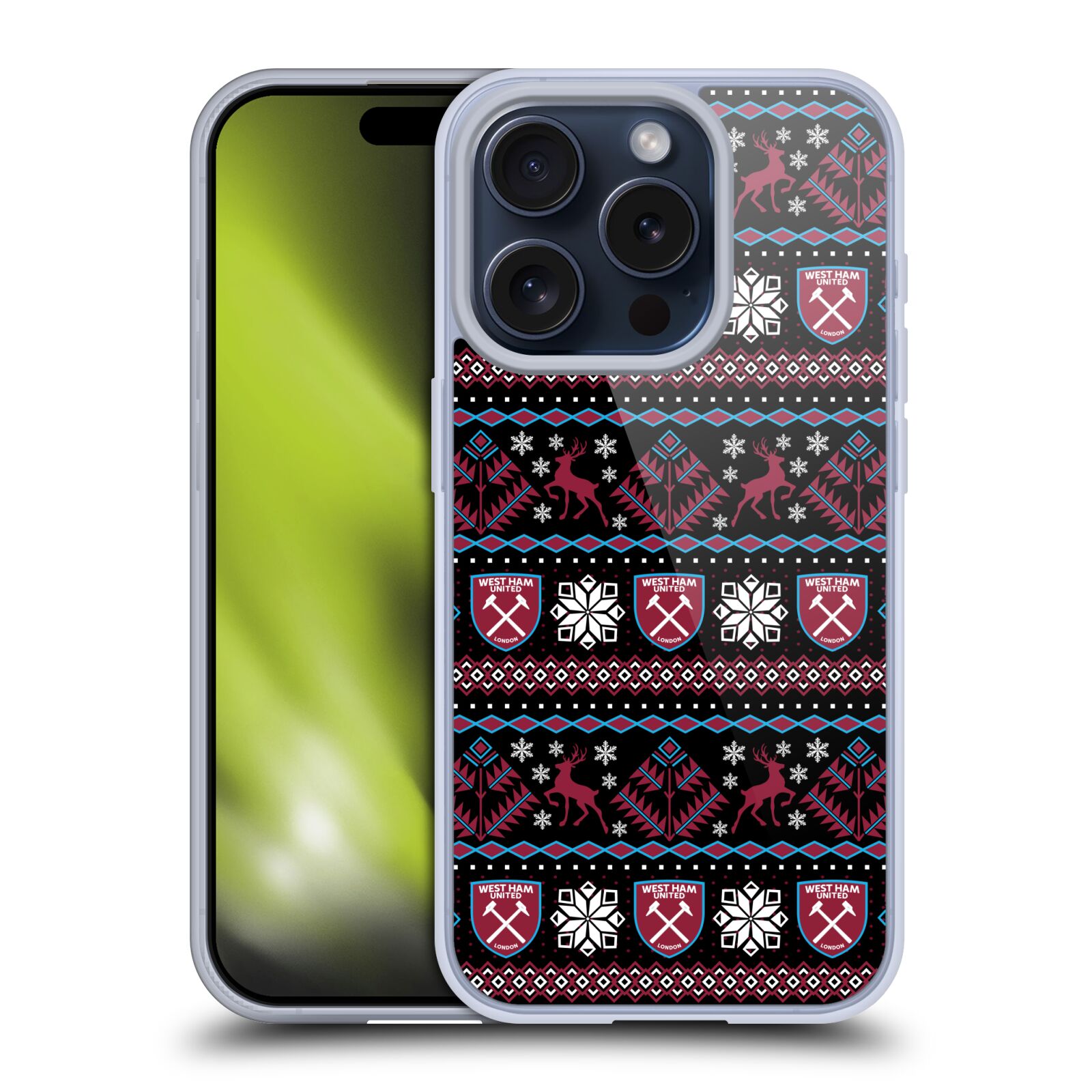 OFFICIEL WEST HAM UNITED FC NOËL ÉTUI COQUE EN GEL POUR APPLE iPHONE TÉLÉPHONES - Photo 9 sur 12