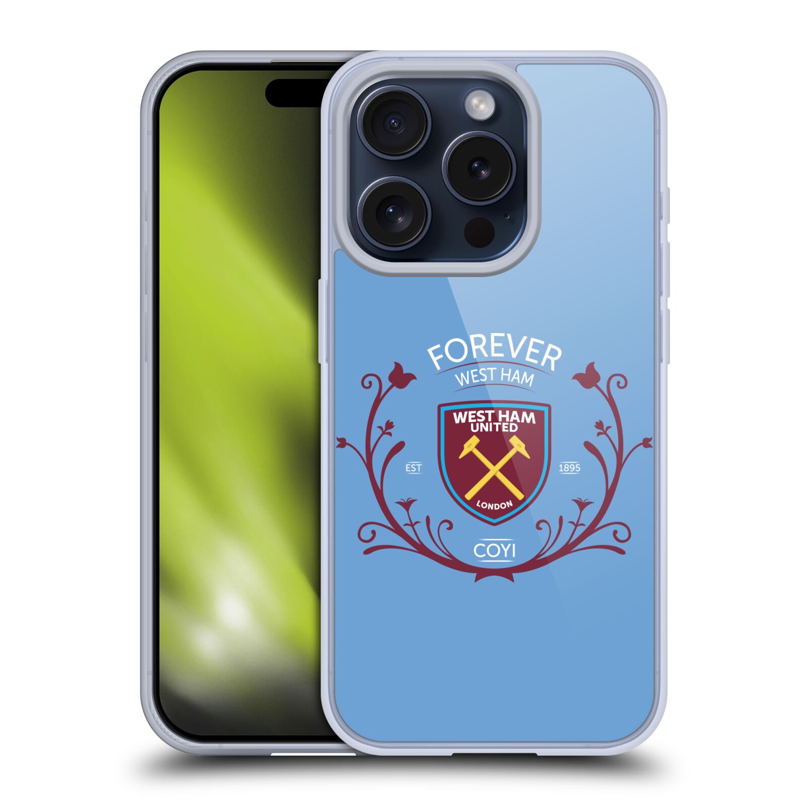 OFFICIAL WEST HAM UNITED FC CREST GRAPHICS SOFT GEL CASE FOR APPLE iPHONE PHONES - Picture 9 of 15