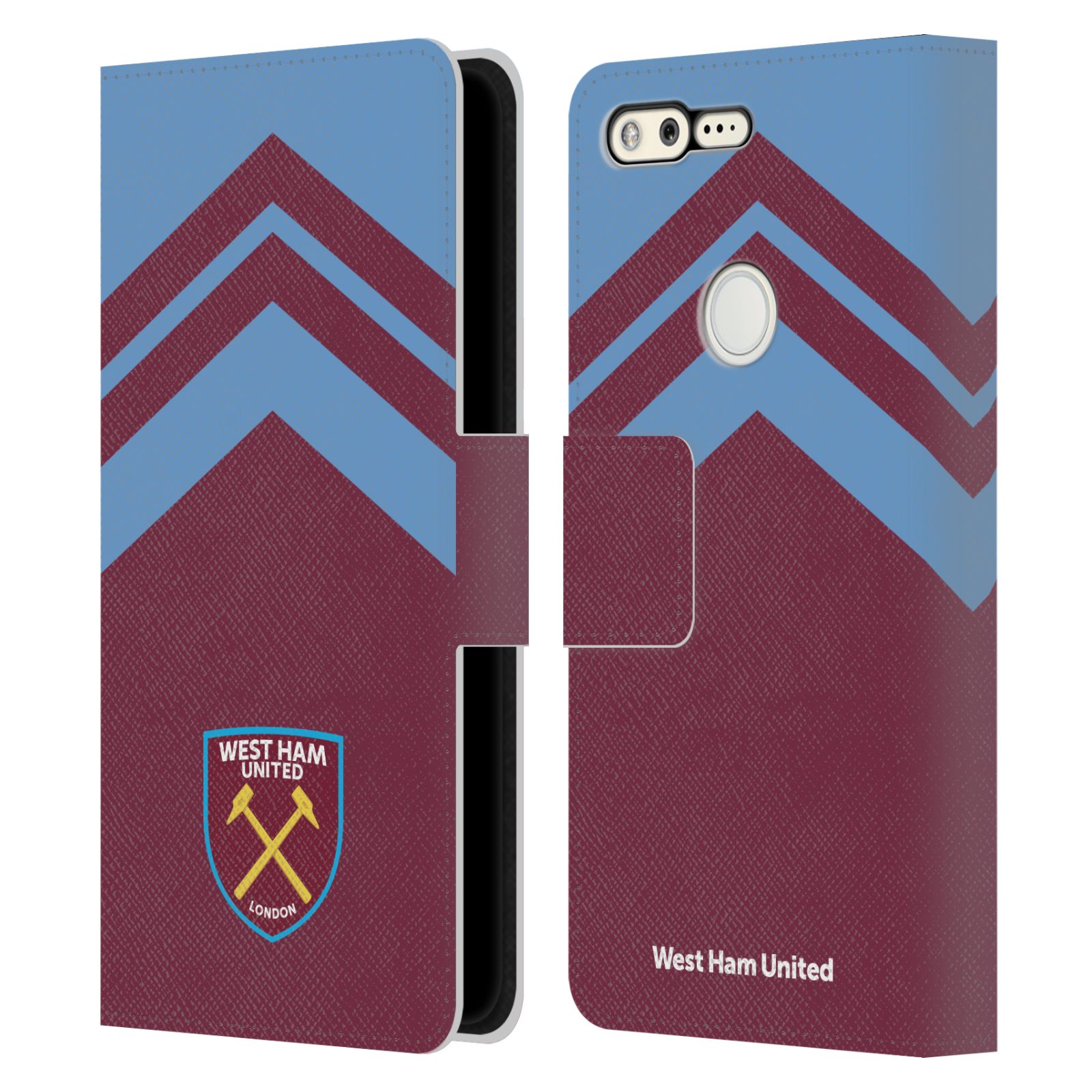 OFFICIAL WEST HAM UNITED FC CREST GRAPHICS LEATHER BOOK CASE FOR GOOGLE PHONES - Picture 7 of 15