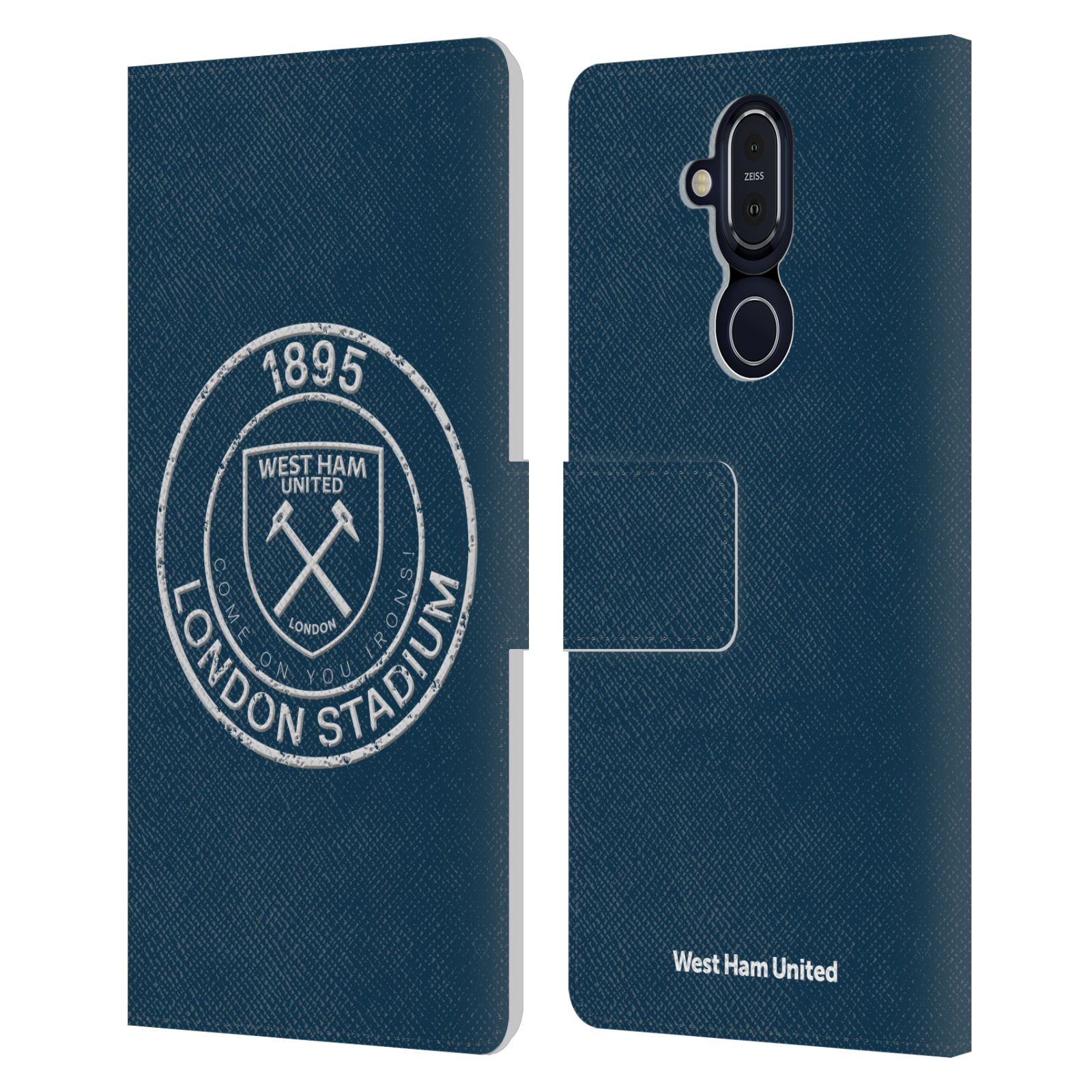 OFFICIAL WEST HAM UNITED FC CREST GRAPHICS LEATHER BOOK CASE FOR NOKIA PHONES - Picture 9 of 15