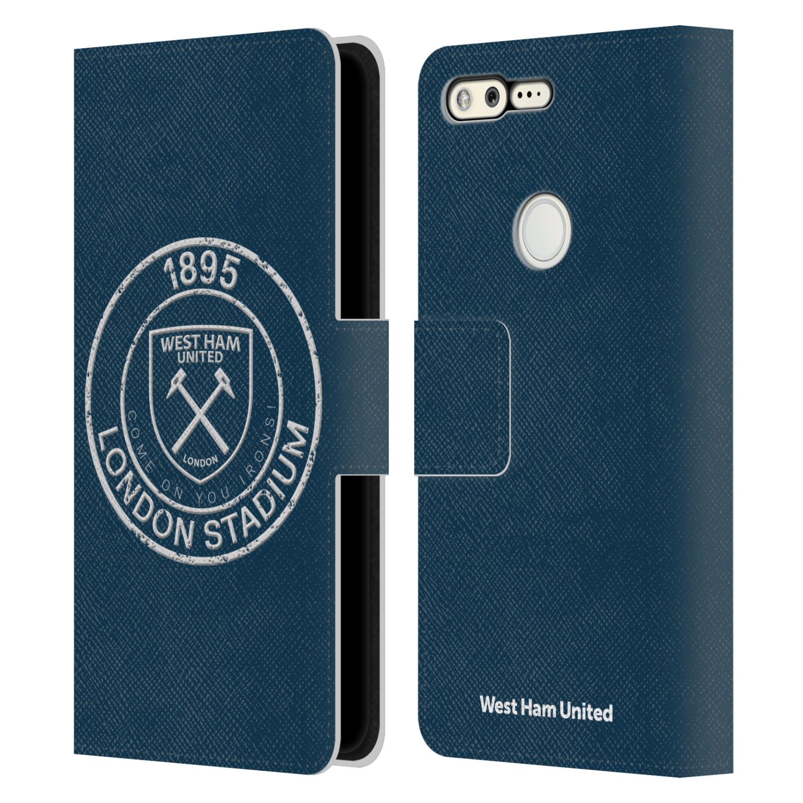 OFFICIAL WEST HAM UNITED FC CREST GRAPHICS LEATHER BOOK CASE FOR GOOGLE PHONES - Picture 9 of 15
