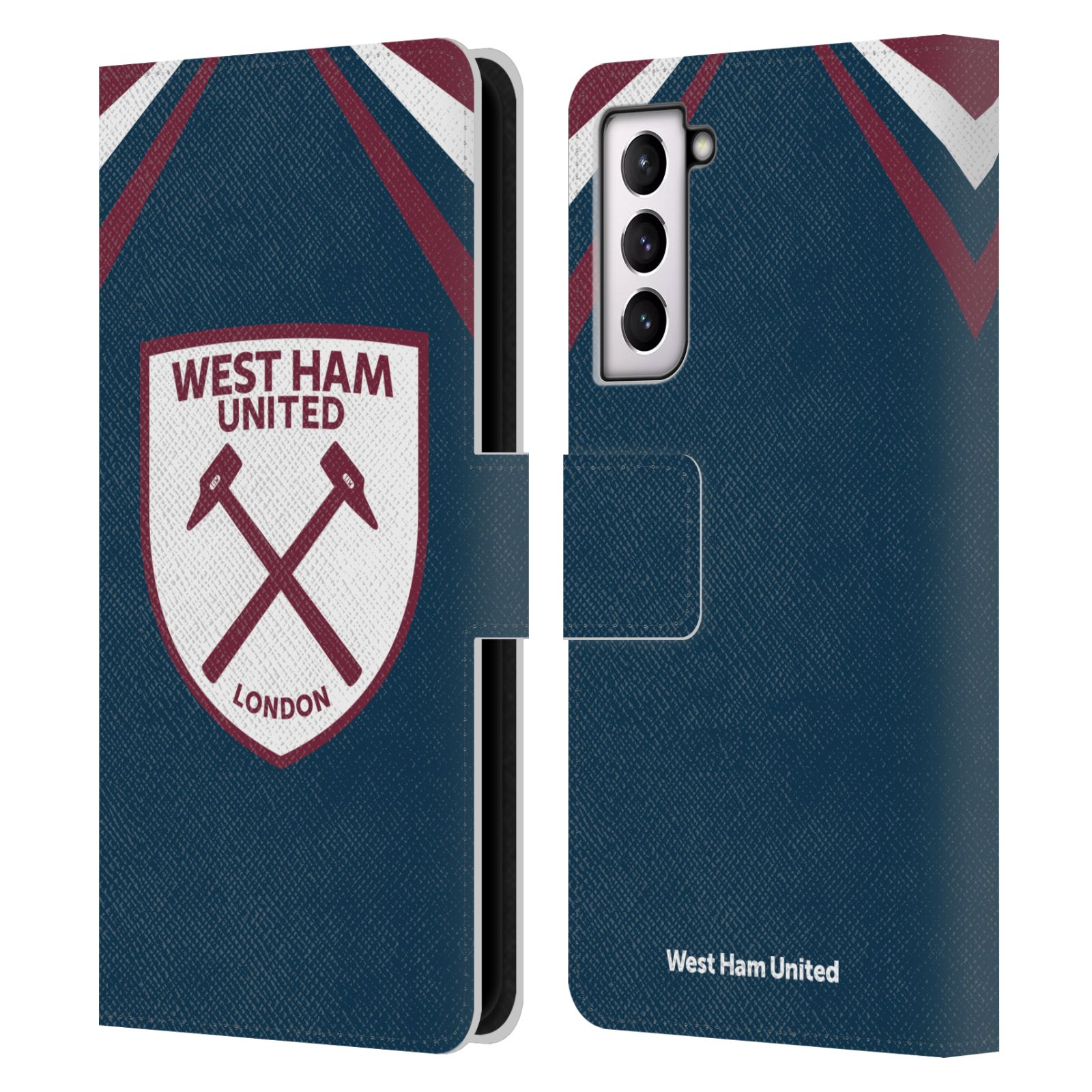 WEST HAM UNITED FC CREST GRAPHICS LEATHER BOOK WALLET CASE FOR SAMSUNG PHONES 4 - Picture 10 of 15