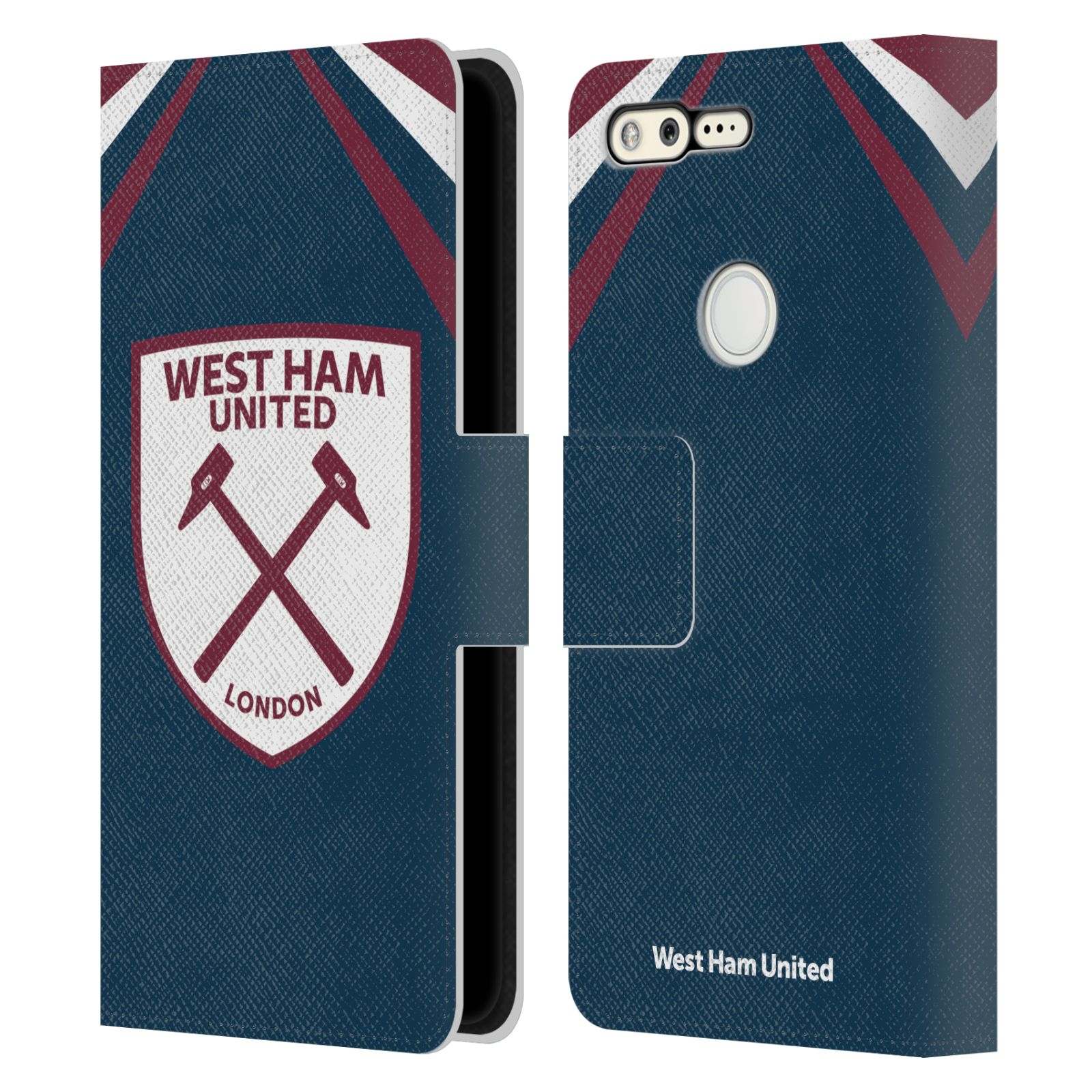 OFFICIAL WEST HAM UNITED FC CREST GRAPHICS LEATHER BOOK CASE FOR GOOGLE PHONES - Picture 10 of 15