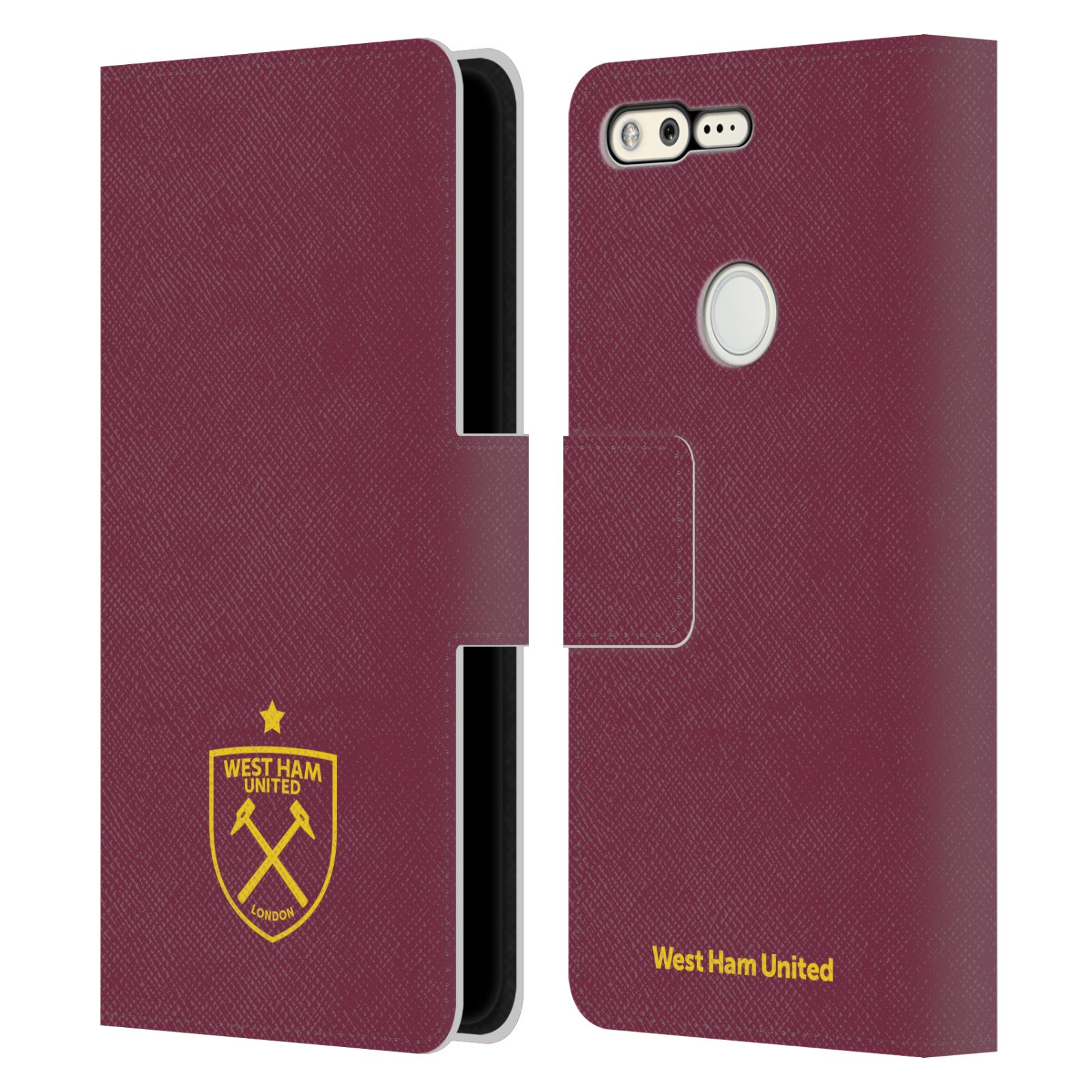 OFFICIAL WEST HAM UNITED FC CREST GRAPHICS LEATHER BOOK CASE FOR GOOGLE PHONES - Picture 12 of 15