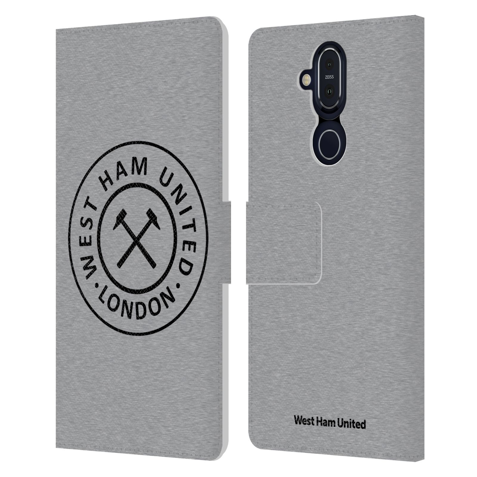 OFFICIAL WEST HAM UNITED FC CREST GRAPHICS LEATHER BOOK CASE FOR NOKIA PHONES - Picture 13 of 15