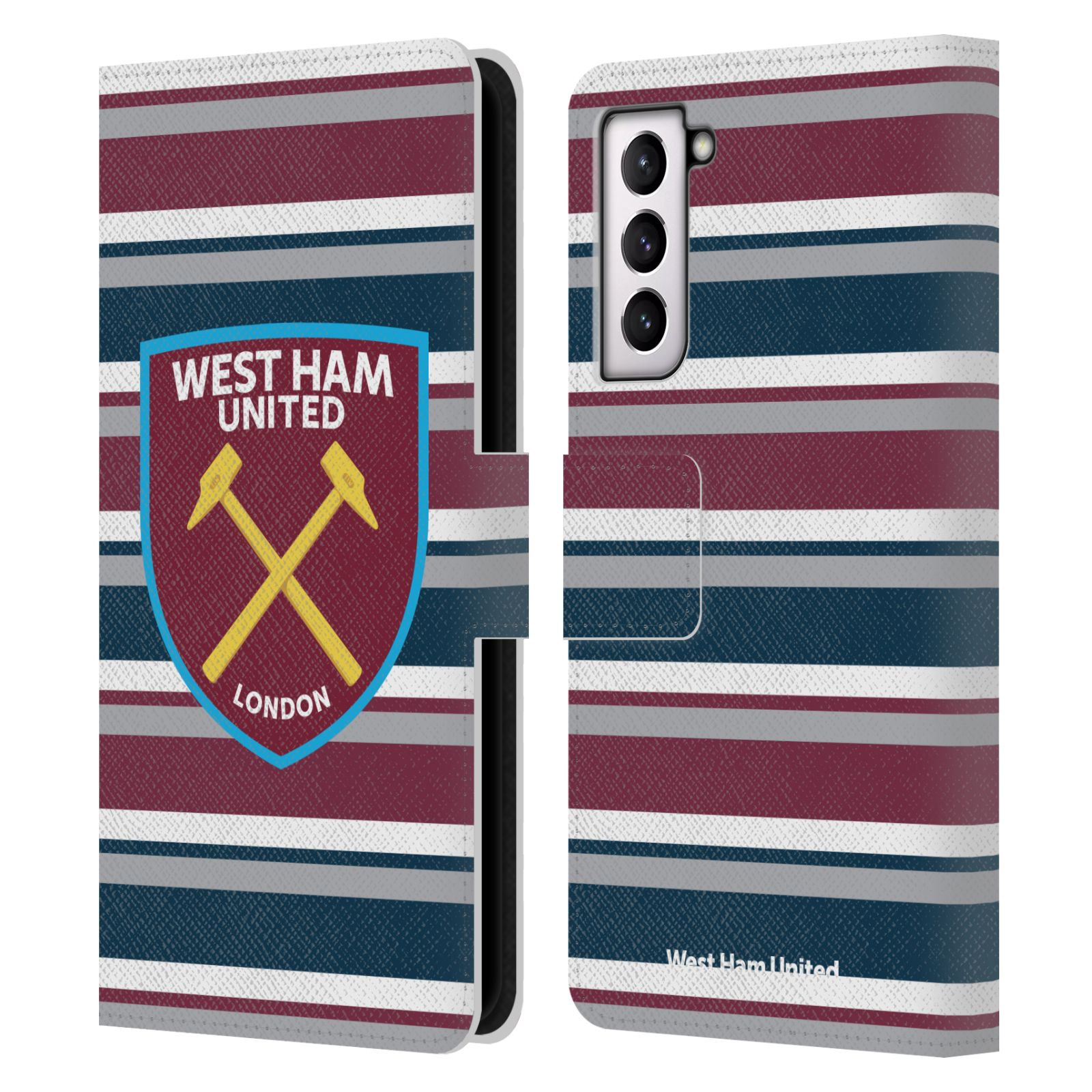 WEST HAM UNITED FC CREST GRAPHICS LEATHER BOOK WALLET CASE FOR SAMSUNG PHONES 4 - Picture 14 of 15