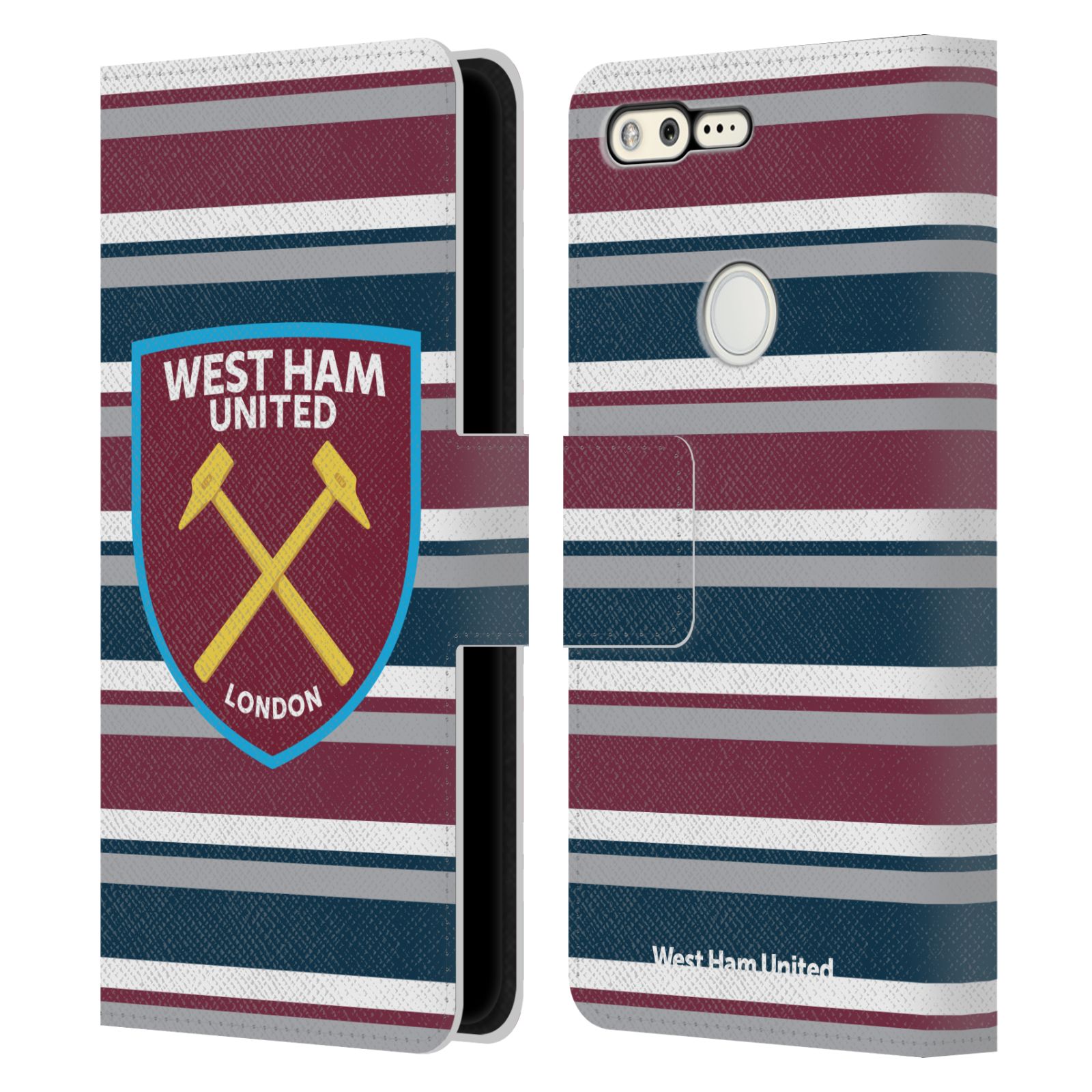 OFFICIAL WEST HAM UNITED FC CREST GRAPHICS LEATHER BOOK CASE FOR GOOGLE PHONES - Picture 14 of 15