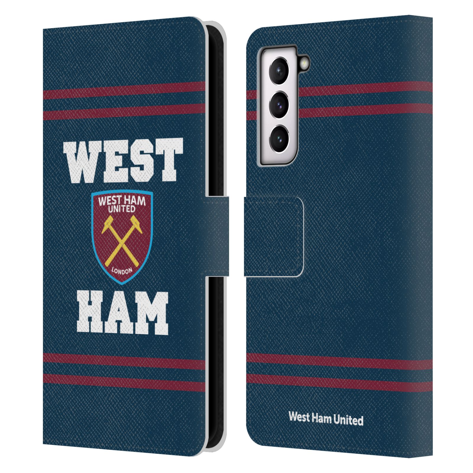 WEST HAM UNITED FC CREST GRAPHICS LEATHER BOOK WALLET CASE FOR SAMSUNG PHONES 4 - Picture 15 of 15
