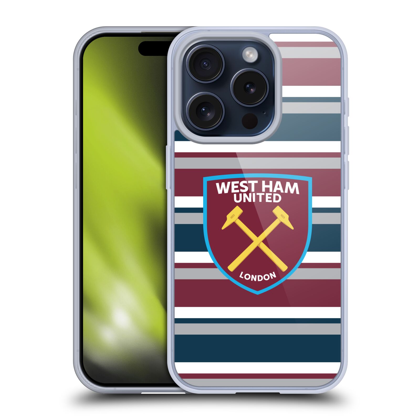 OFFICIAL WEST HAM UNITED FC CREST GRAPHICS SOFT GEL CASE FOR APPLE iPHONE PHONES - Picture 15 of 15