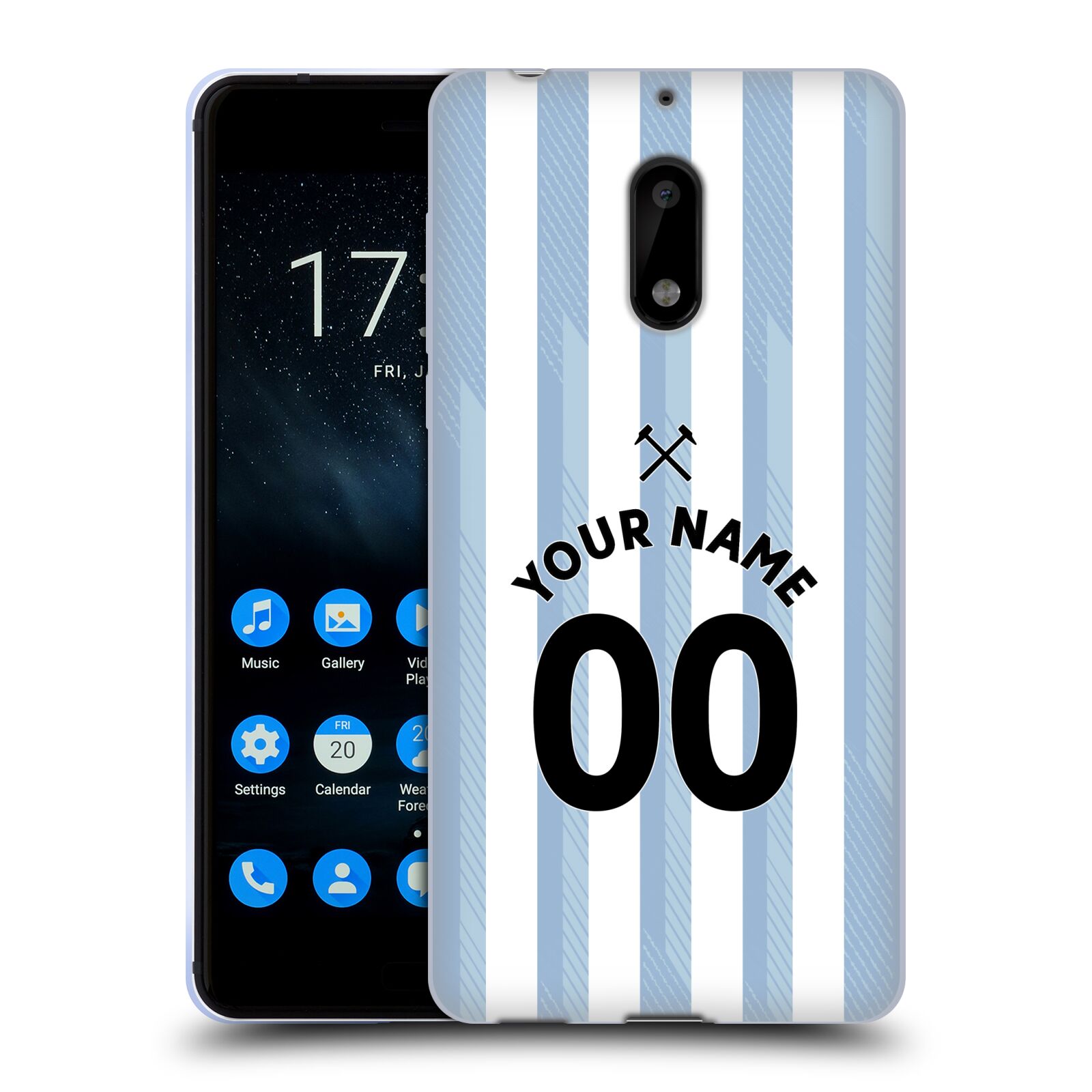 KIT FUNDA GEL PERSONALIZADA WEST HAM UNITED FC 2021/22 PARA TELÉFONOS NOKIA 1 - Imagen 8 de 9