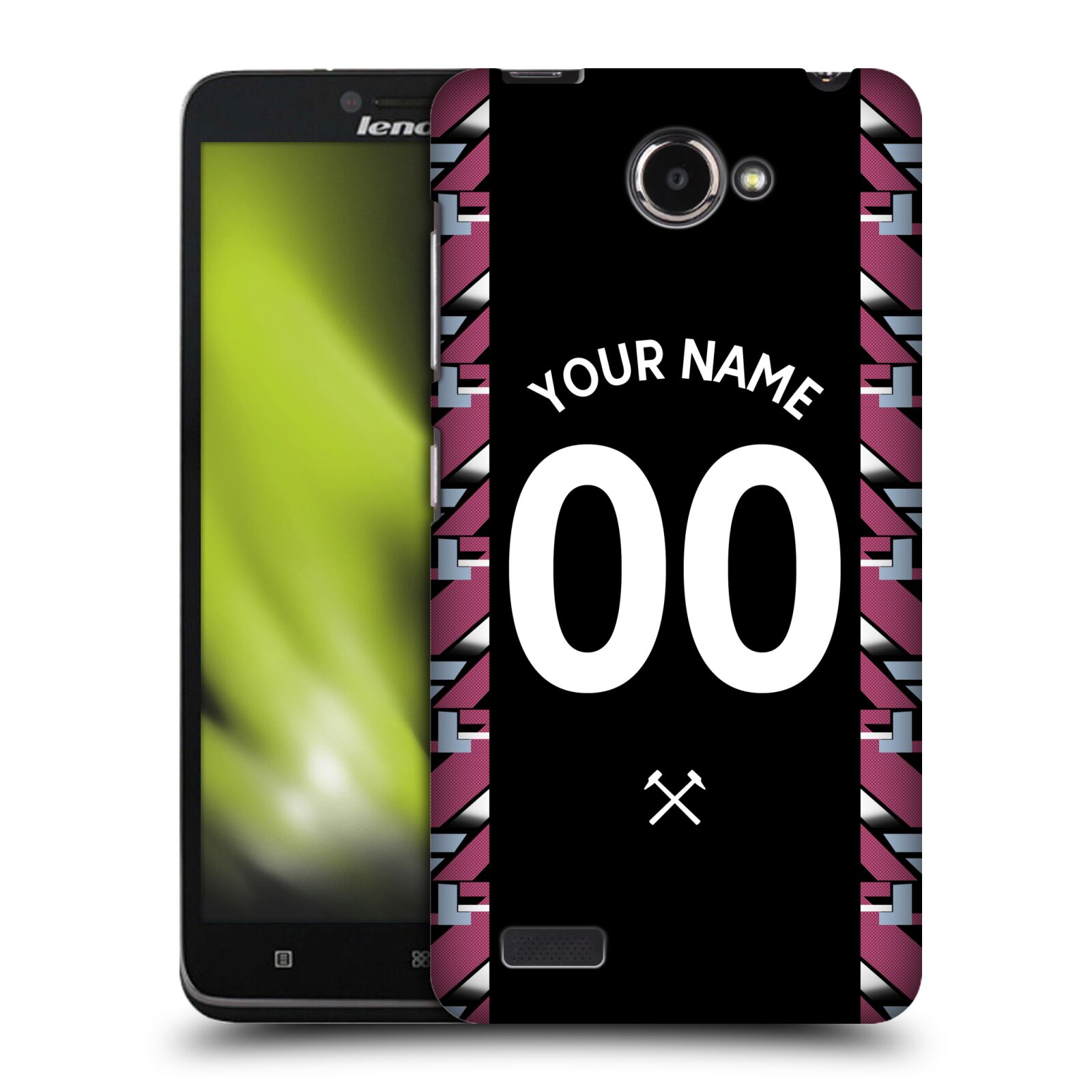 KIT FUNDA TRASERA PERSONALIZADA WEST HAM UNITED FC 2022/23 PARA TELÉFONOS LENOVO - Imagen 8 de 9