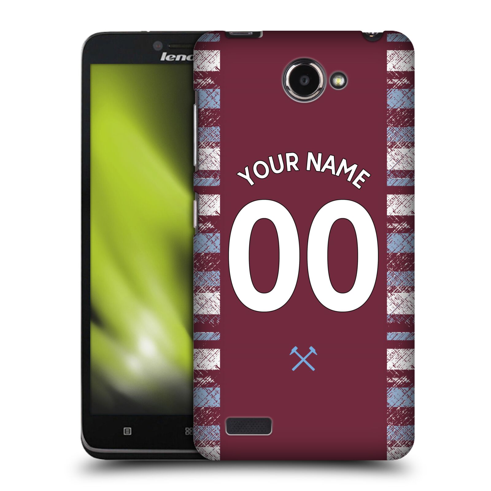 KIT FUNDA TRASERA PERSONALIZADA WEST HAM UNITED FC 2022/23 PARA TELÉFONOS LENOVO - Imagen 9 de 9