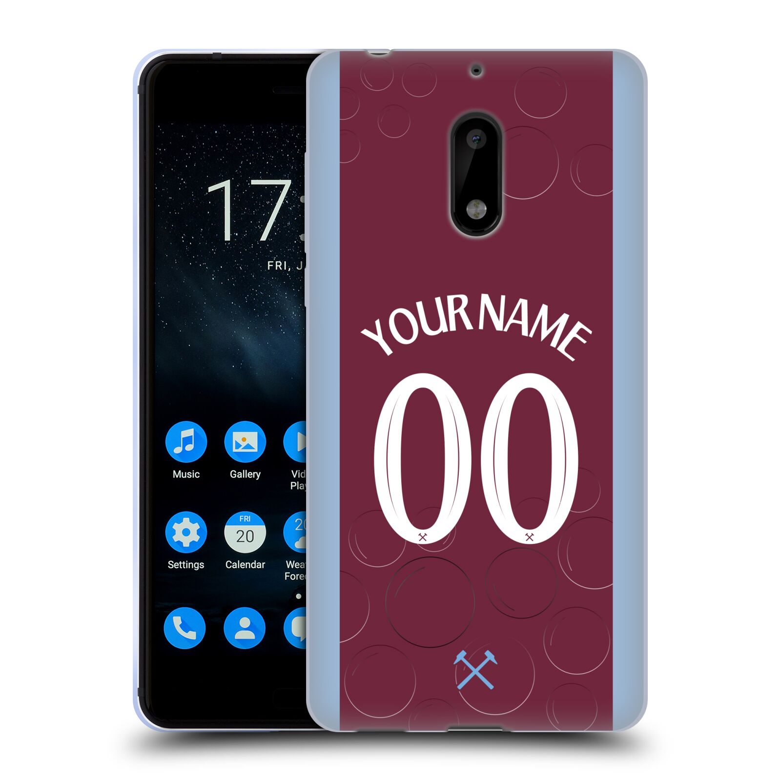 CUSTOM PERSONALISED WEST HAM UNITED FC 2023/24 KIT GEL CASE FOR NOKIA PHONES 1 - 第 9/9 張圖片