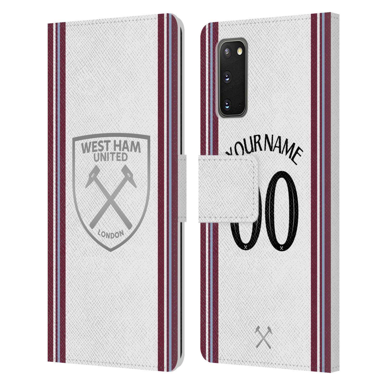 CUSTOMIZED WEST HAM UNITED FC 2023/24 KIT LEATHER BOOK CASE FOR SAMSUNG PHONES 1 - Picture 7 of 8