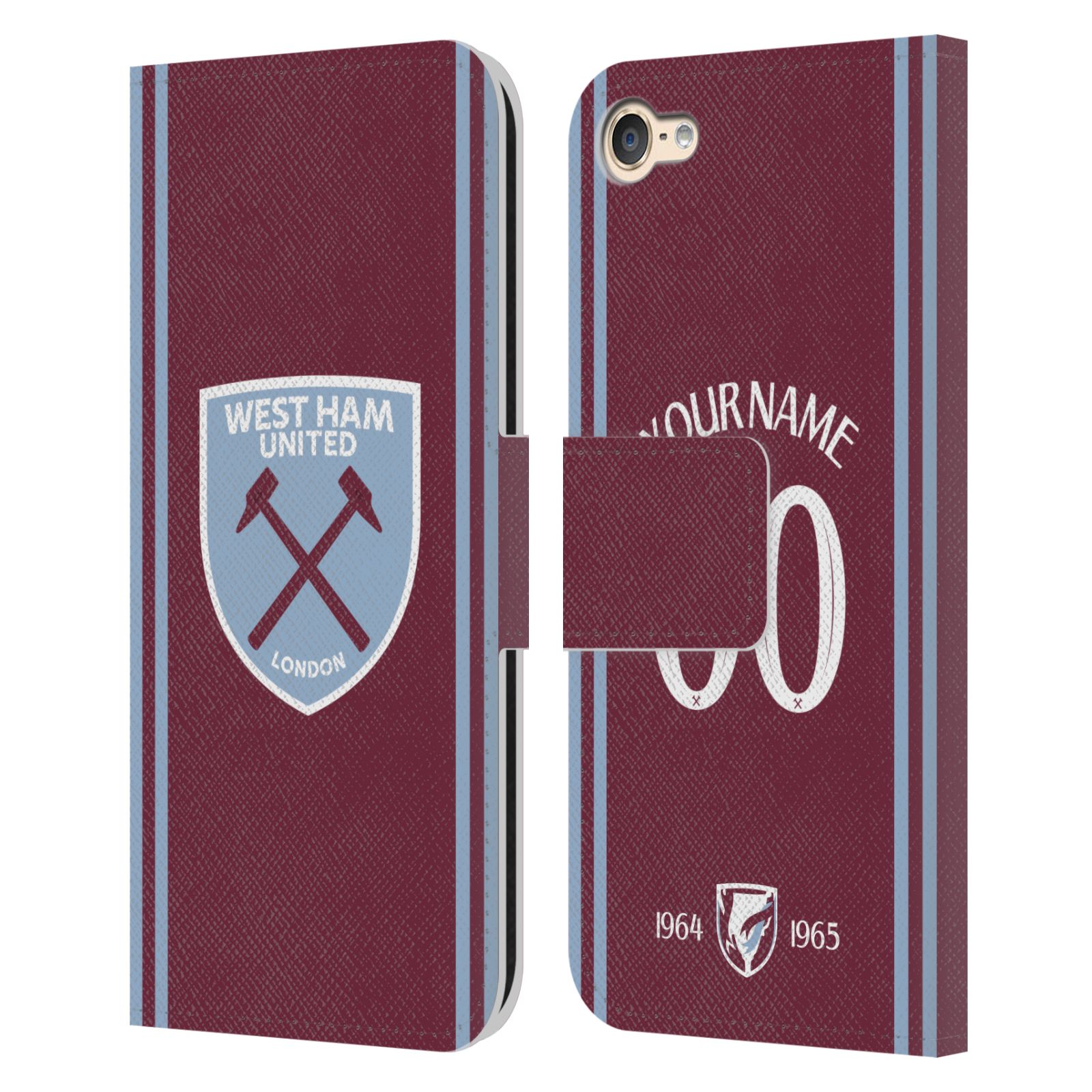 CUSTOM WEST HAM UNITED FC 2024/25 KIT LEATHER BOOK CASE FOR APPLE iPOD TOUCH MP3 - Picture 8 of 9