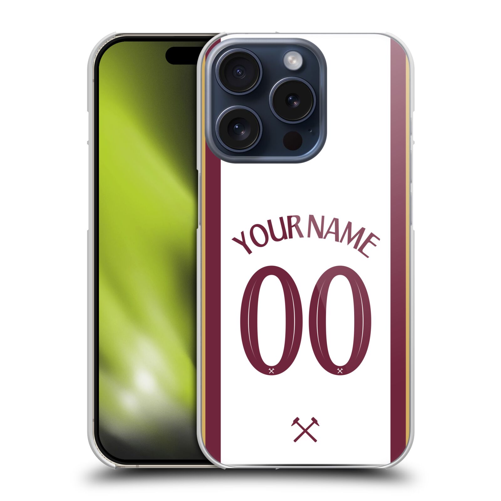 CUSTOM PERSONALISED WEST HAM UNITED FC 2024/25 KIT CASE FOR APPLE iPHONE PHONES - 第 10/10 張圖片