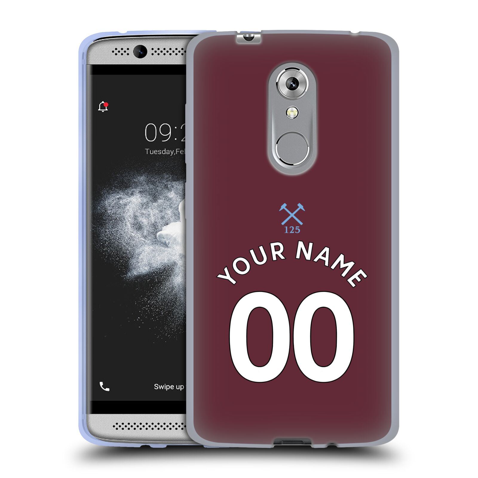 CUSTOM PERSONALISED WEST HAM UNITED FC 2020/21 KIT SOFT GEL CASE FOR ZTE PHONES - 第 8/8 張圖片