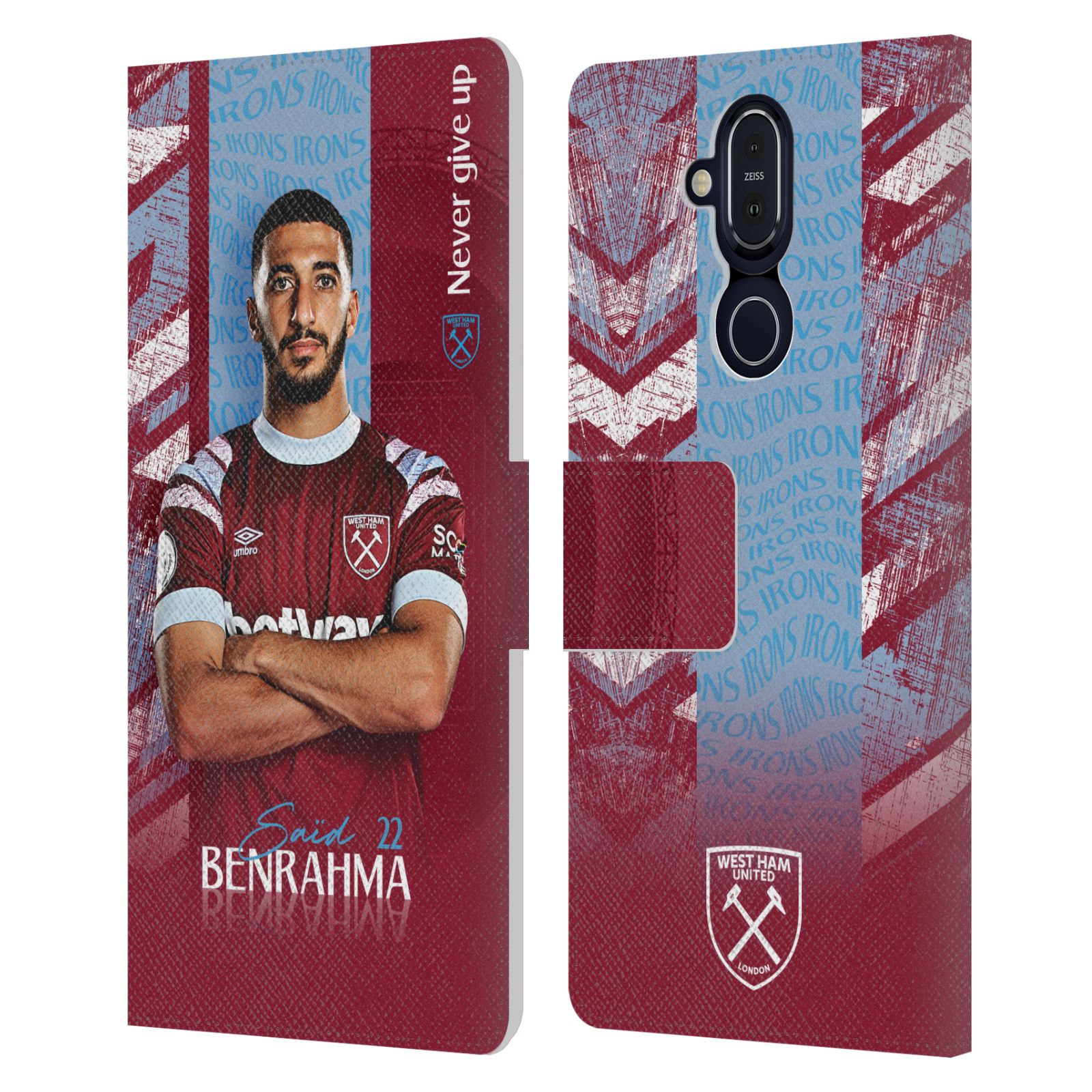 WEST HAM UNITED FC 2022/23 FIRST TEAM LEATHER BOOK WALLET CASE FOR NOKIA PHONES - Picture 11 of 12