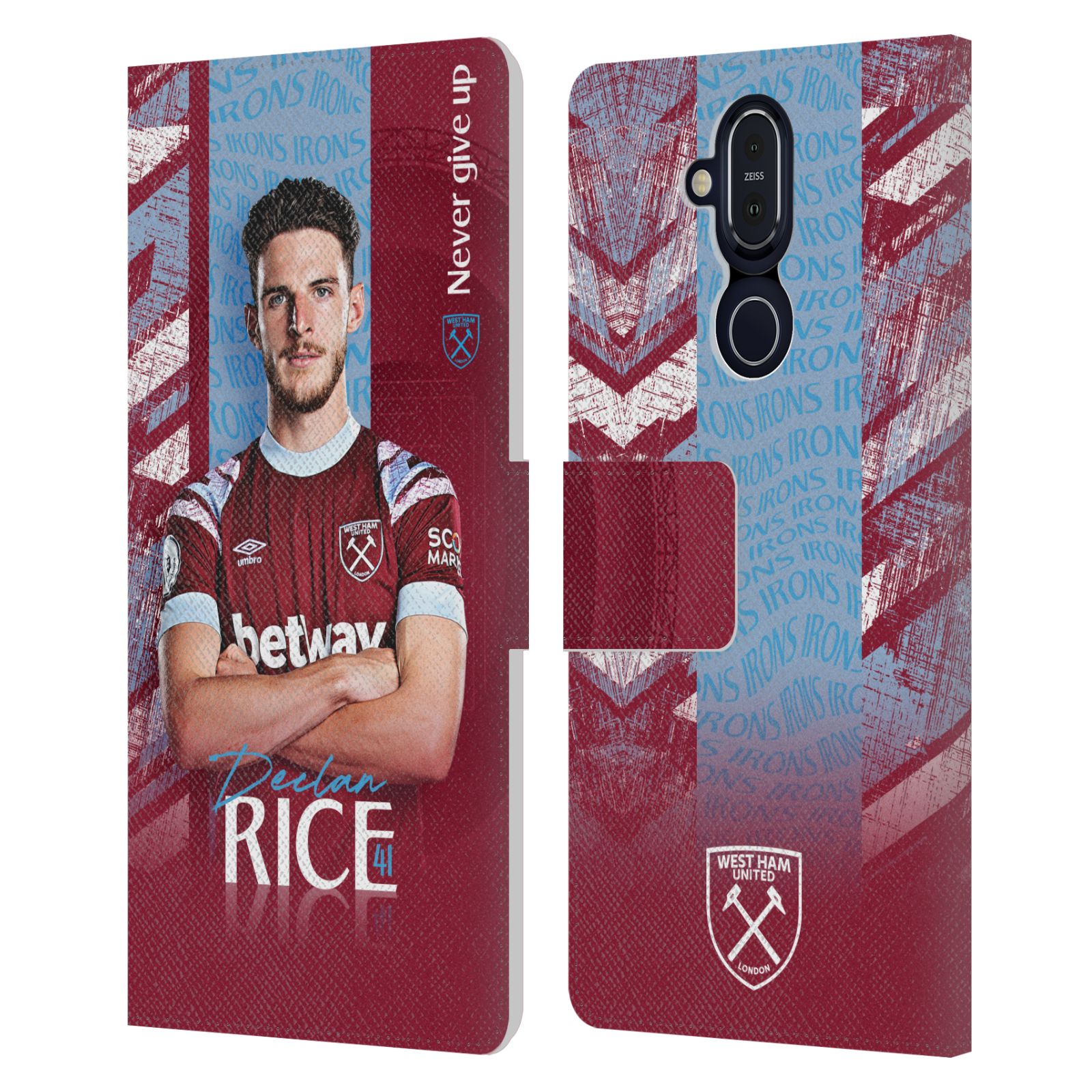 WEST HAM UNITED FC 2022/23 FIRST TEAM LEATHER BOOK WALLET CASE FOR NOKIA PHONES - Picture 7 of 12