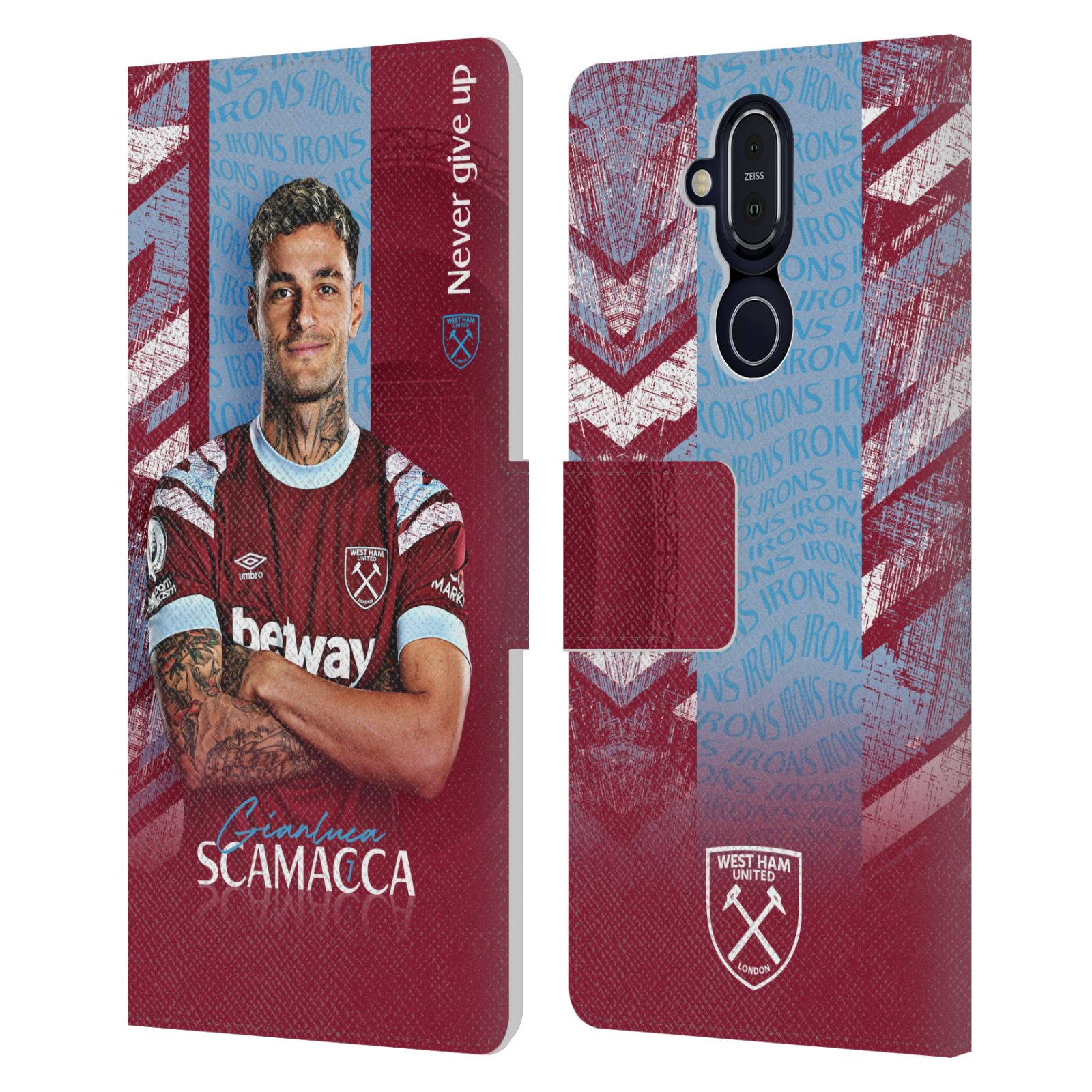 WEST HAM UNITED FC 2022/23 FIRST TEAM LEATHER BOOK WALLET CASE FOR NOKIA PHONES - Picture 8 of 12