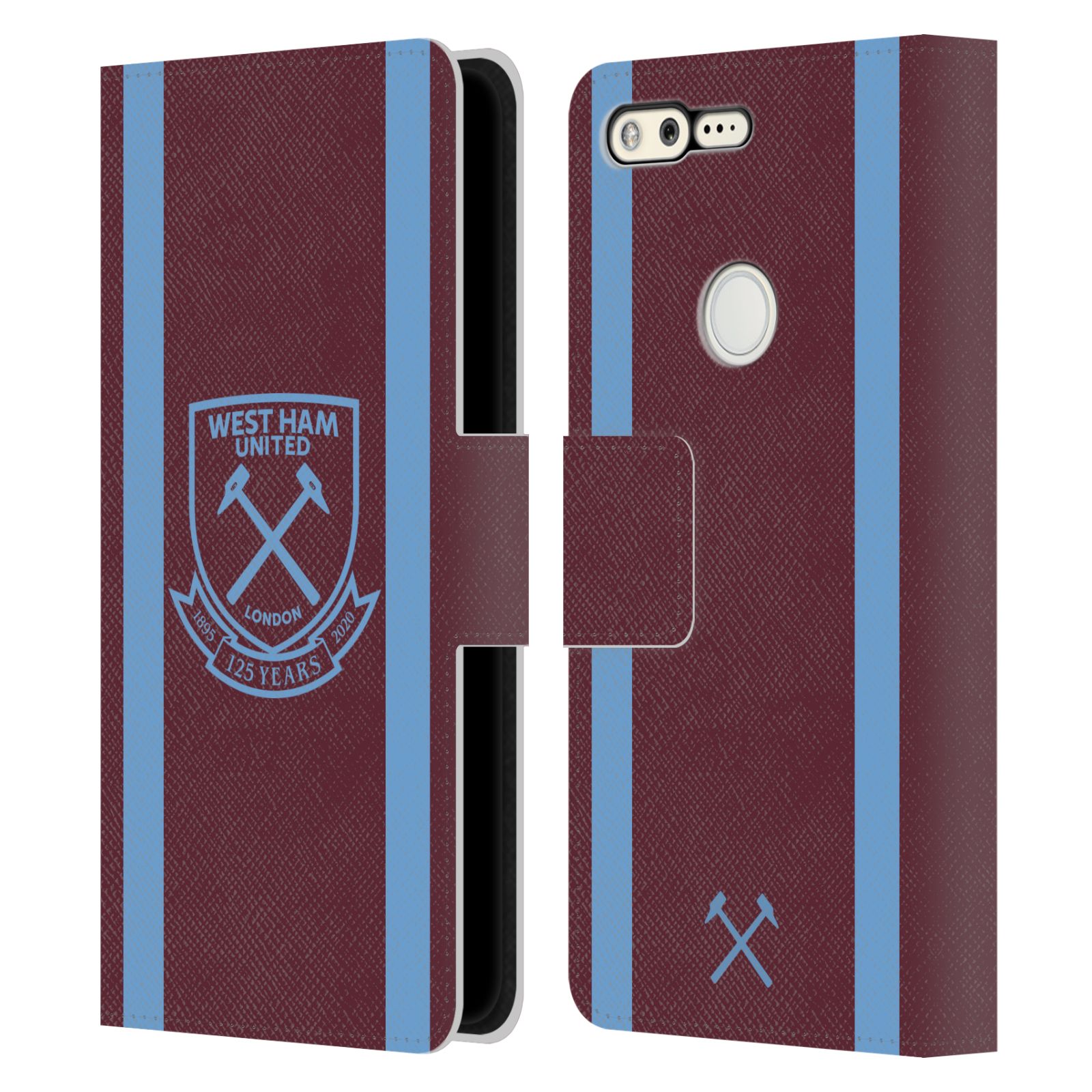 WEST HAM UNITED FC 2020/21 CREST KIT LEATHER BOOK WALLET CASE FOR GOOGLE PHONES - 第 9/11 張圖片