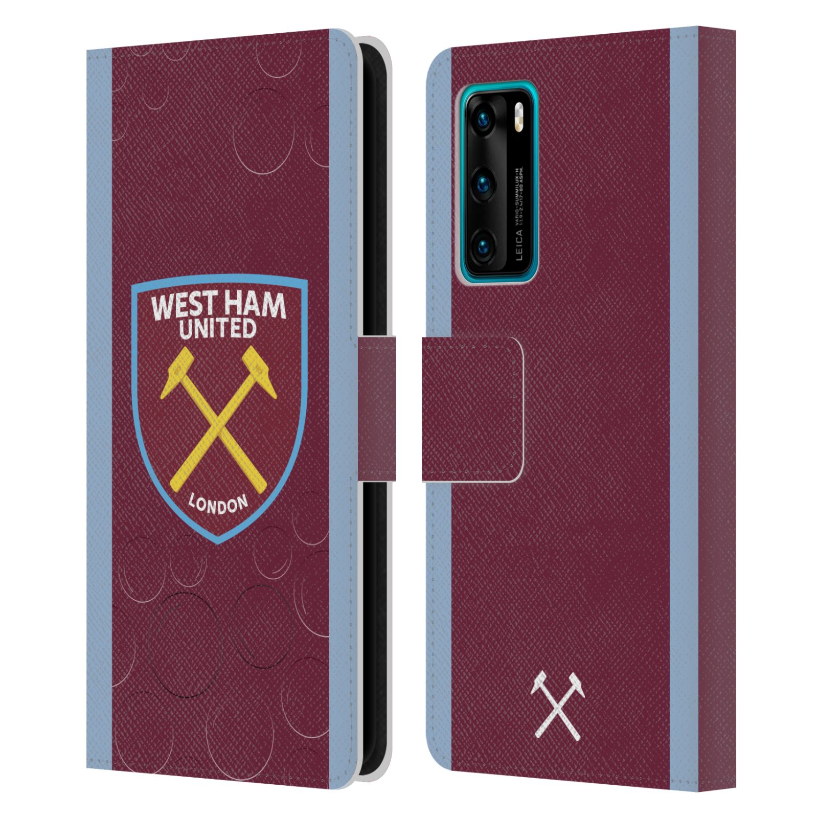 WEST HAM UNITED FC 2023/24 CREST KIT LEATHER BOOK CASE FOR HUAWEI PHONES 4 - Picture 9 of 12