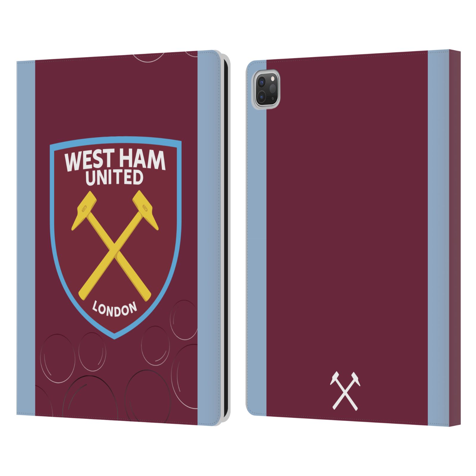 OFFICIAL WEST HAM UNITED FC 2023/24 CREST KIT LEATHER BOOK CASE FOR APPLE iPAD - Afbeelding 9 van 12