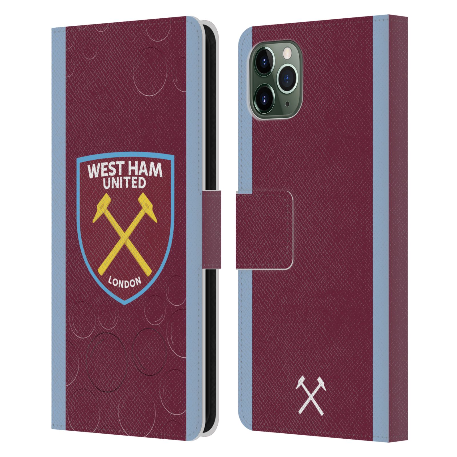 WEST HAM UNITED FC 2023/24 CREST KIT LEATHER BOOK CASE FOR APPLE iPHONE PHONES - 第 9/12 張圖片
