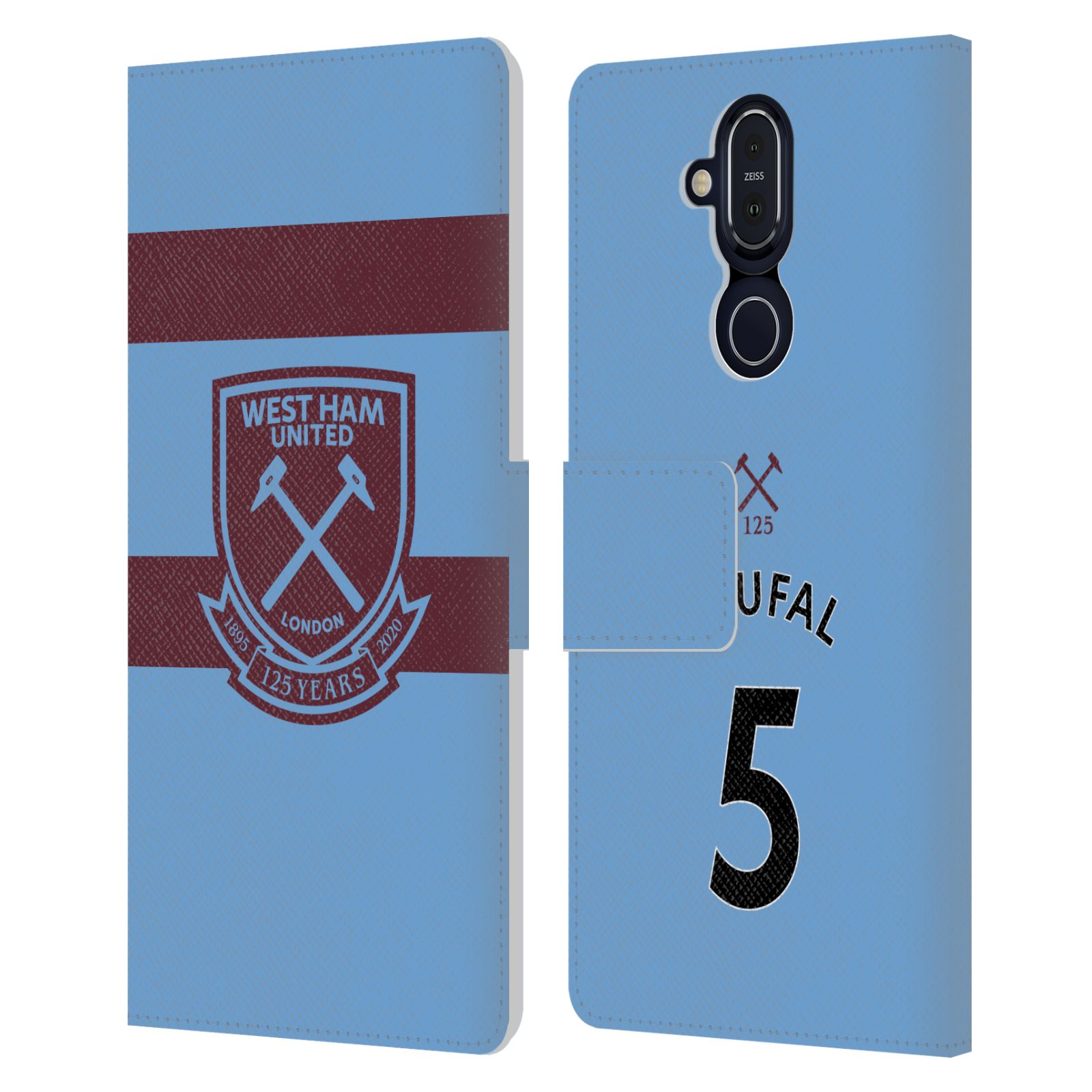 WEST HAM UNITED FC 2020/21 PLAYERS AWAY KIT LEATHER BOOK CASE FOR NOKIA PHONES - Picture 20 of 20