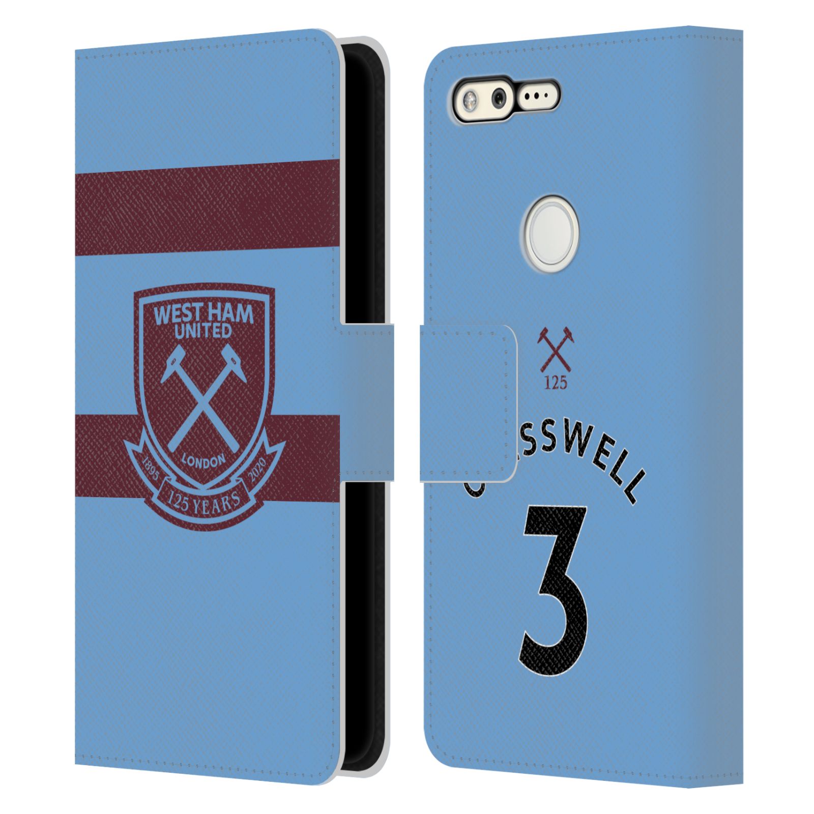 WEST HAM UNITED FC 2020/21 PLAYERS AWAY KIT LEATHER BOOK CASE FOR GOOGLE PHONES - 第 7/20 張圖片