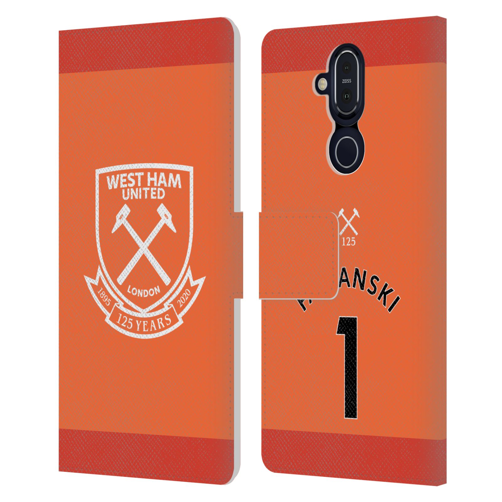 WEST HAM UNITED FC 2020/21 PLAYERS AWAY KIT LEATHER BOOK CASE FOR NOKIA PHONES - Picture 14 of 20