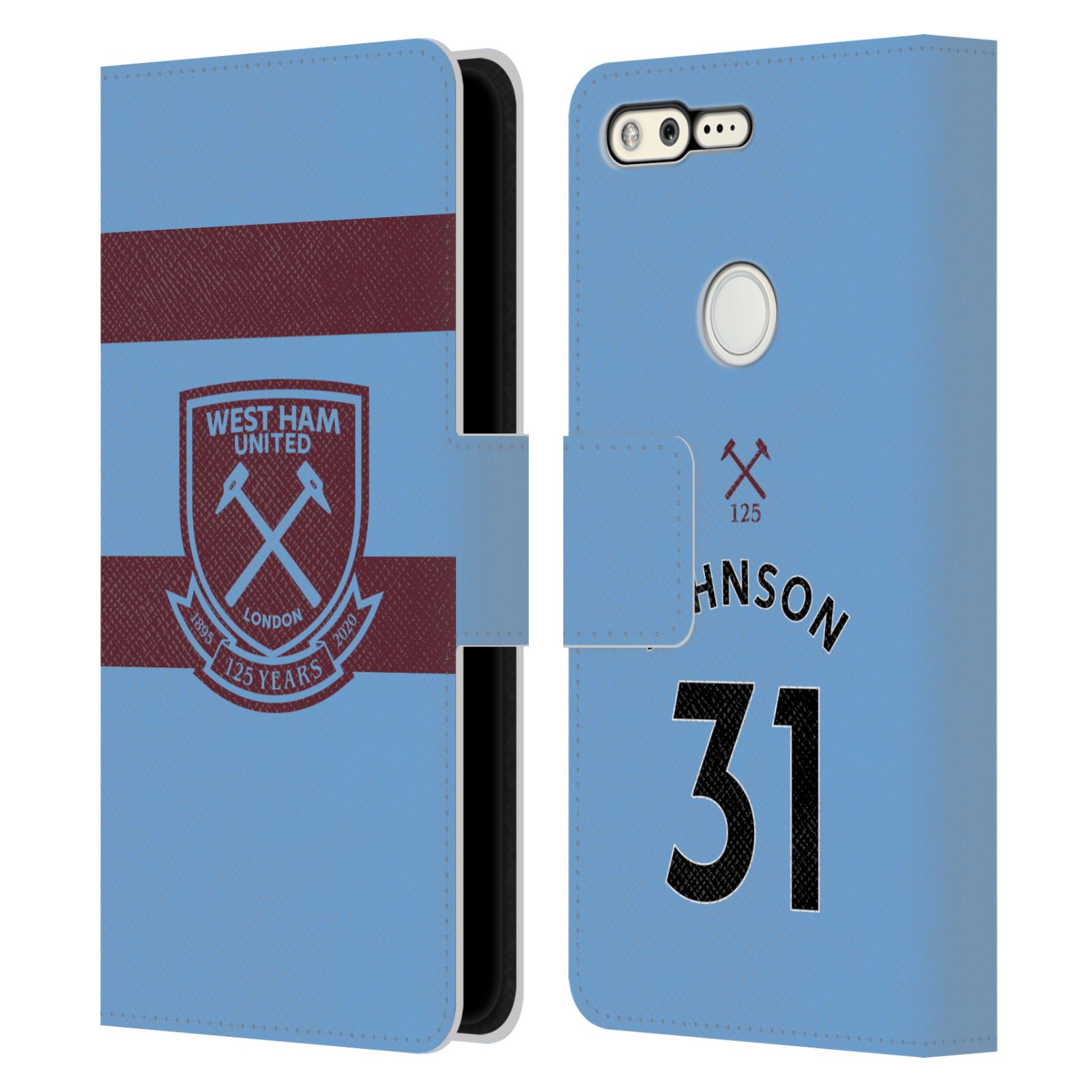 WEST HAM UNITED FC 2020/21 PLAYERS AWAY KIT LEATHER BOOK CASE FOR GOOGLE PHONES - 第 10/20 張圖片