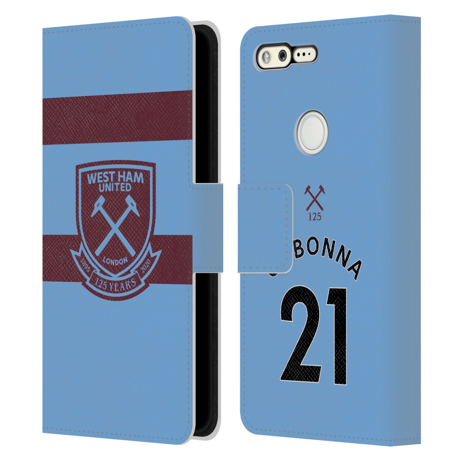 WEST HAM UNITED FC 2020/21 PLAYERS AWAY KIT LEATHER BOOK CASE FOR GOOGLE PHONES - 第 8/20 張圖片