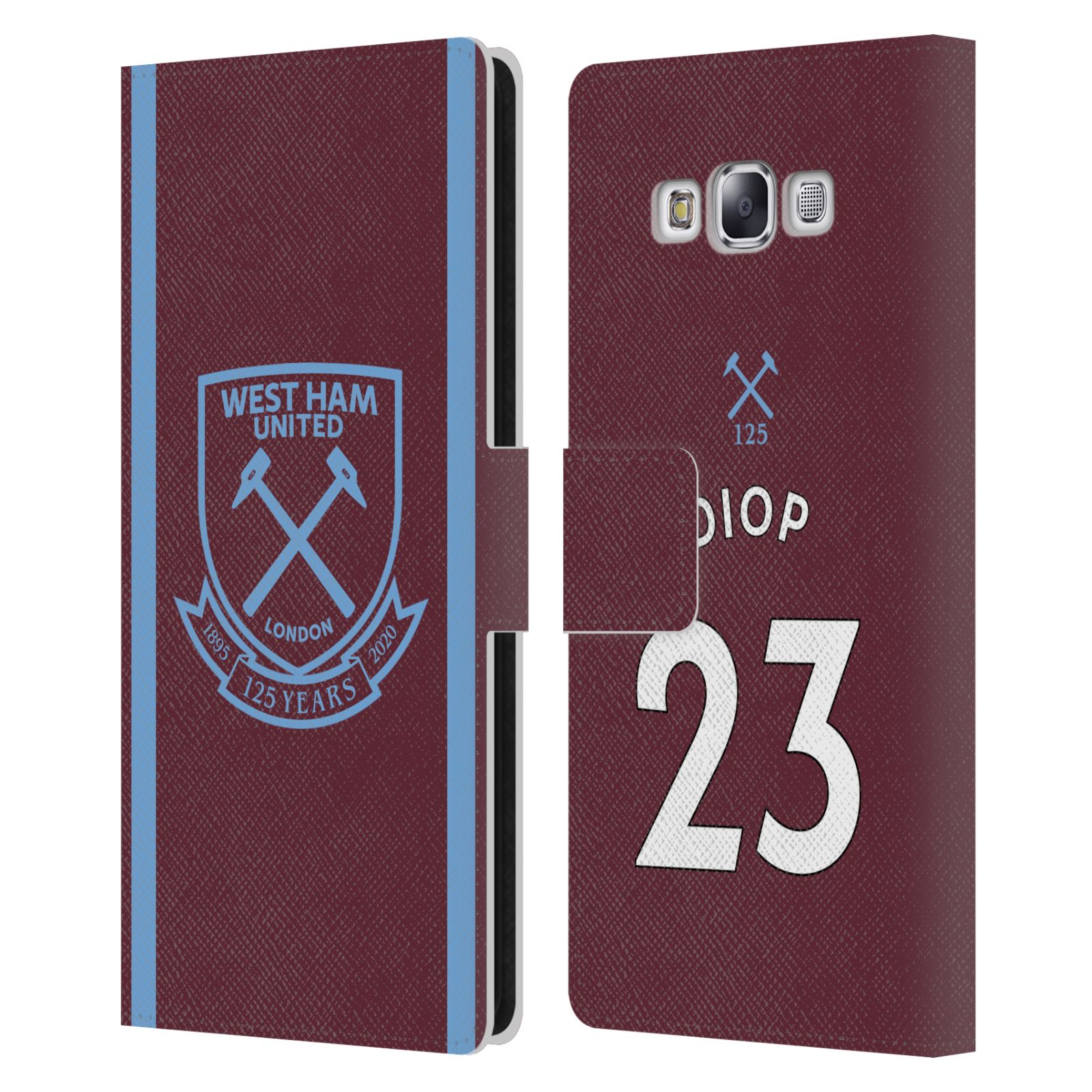 WEST HAM UNITED FC 2020/21 PLAYERS HOME KIT LEATHER BOOK CASE SAMSUNG PHONE 3