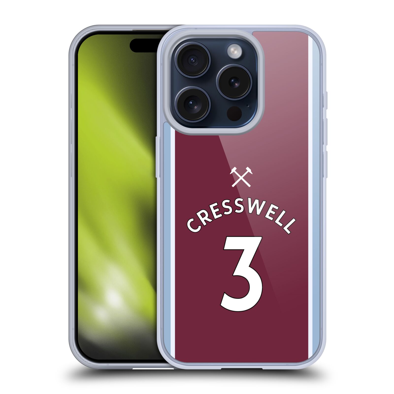 WEST HAM UNITED FC 2021/22 PLAYERS HOME KIT GEL CASE FOR APPLE iPHONE PHONES - Picture 8 of 15