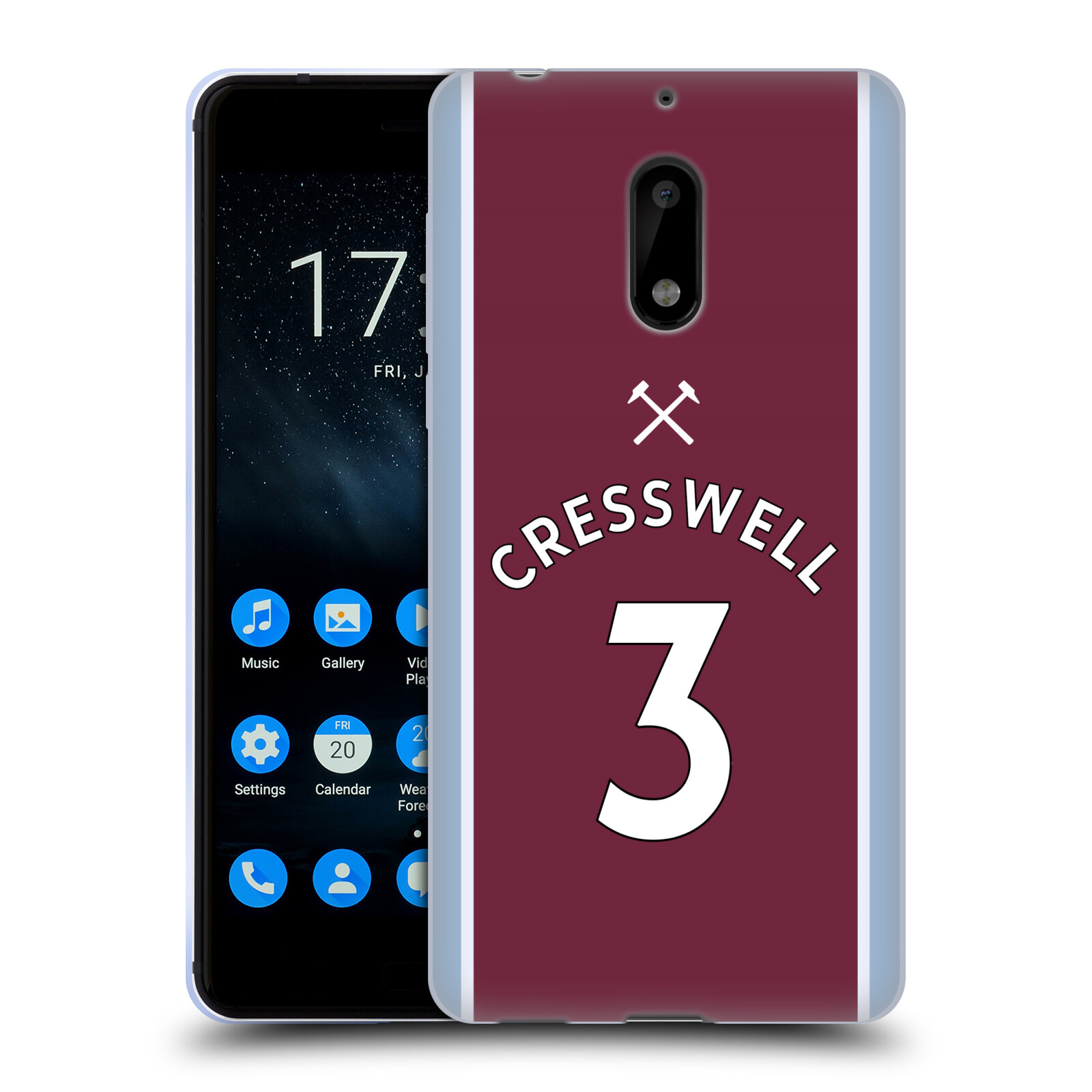 OFFICIAL WEST HAM UNITED FC 2021/22 PLAYERS HOME KIT GEL CASE FOR NOKIA PHONES 1 - 第 8/21 張圖片