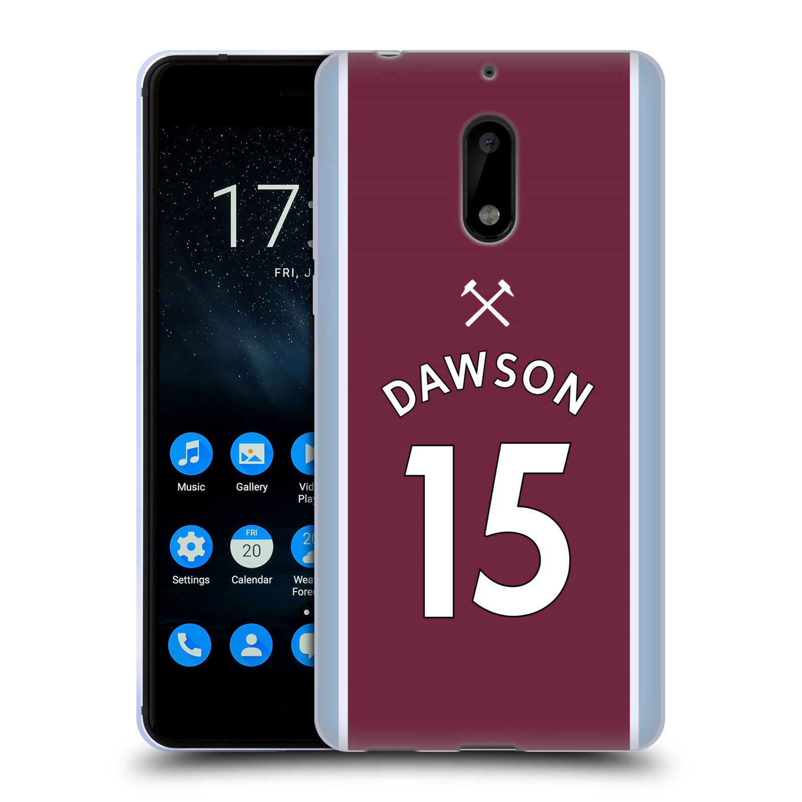 OFFICIAL WEST HAM UNITED FC 2021/22 PLAYERS HOME KIT GEL CASE FOR NOKIA PHONES 1 - 第 12/21 張圖片