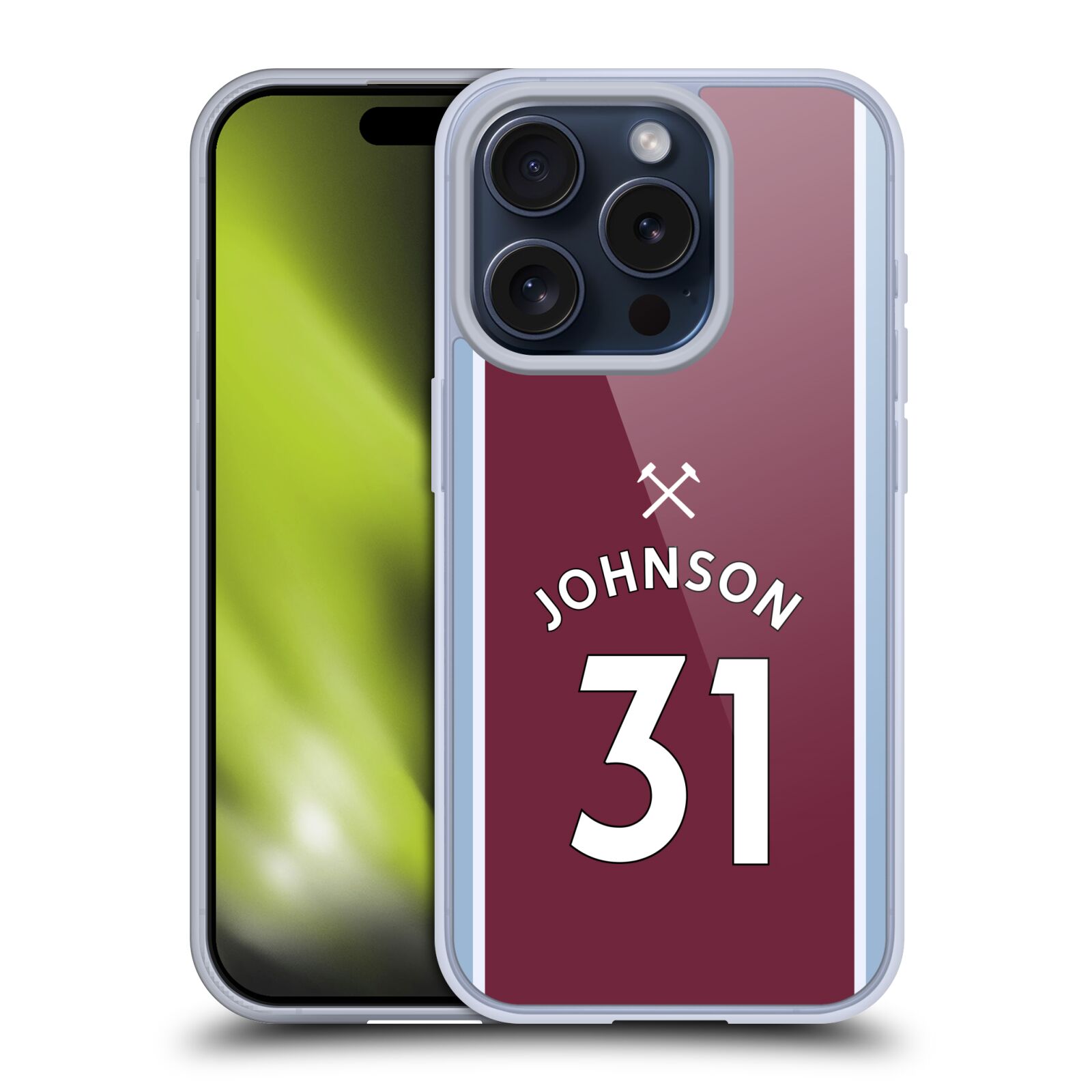 WEST HAM UNITED FC 2021/22 PLAYERS HOME KIT GEL CASE FOR APPLE iPHONE PHONES - Picture 11 of 15