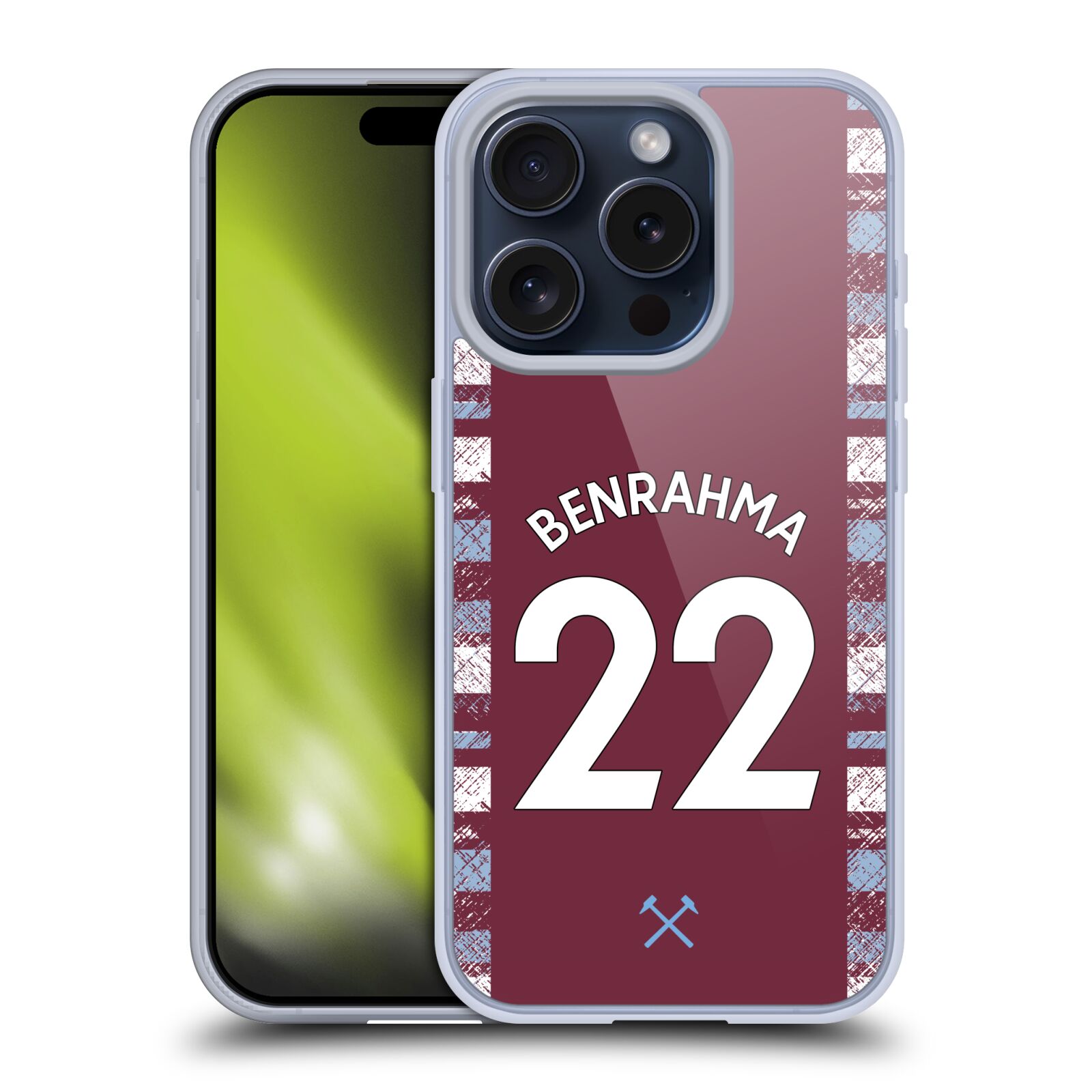 WEST HAM UNITED FC 2022/23 SPIELER HOME KIT GEL HÜLLE FÜR APPLE iPHONE HANDYS - Bild 12 von 13