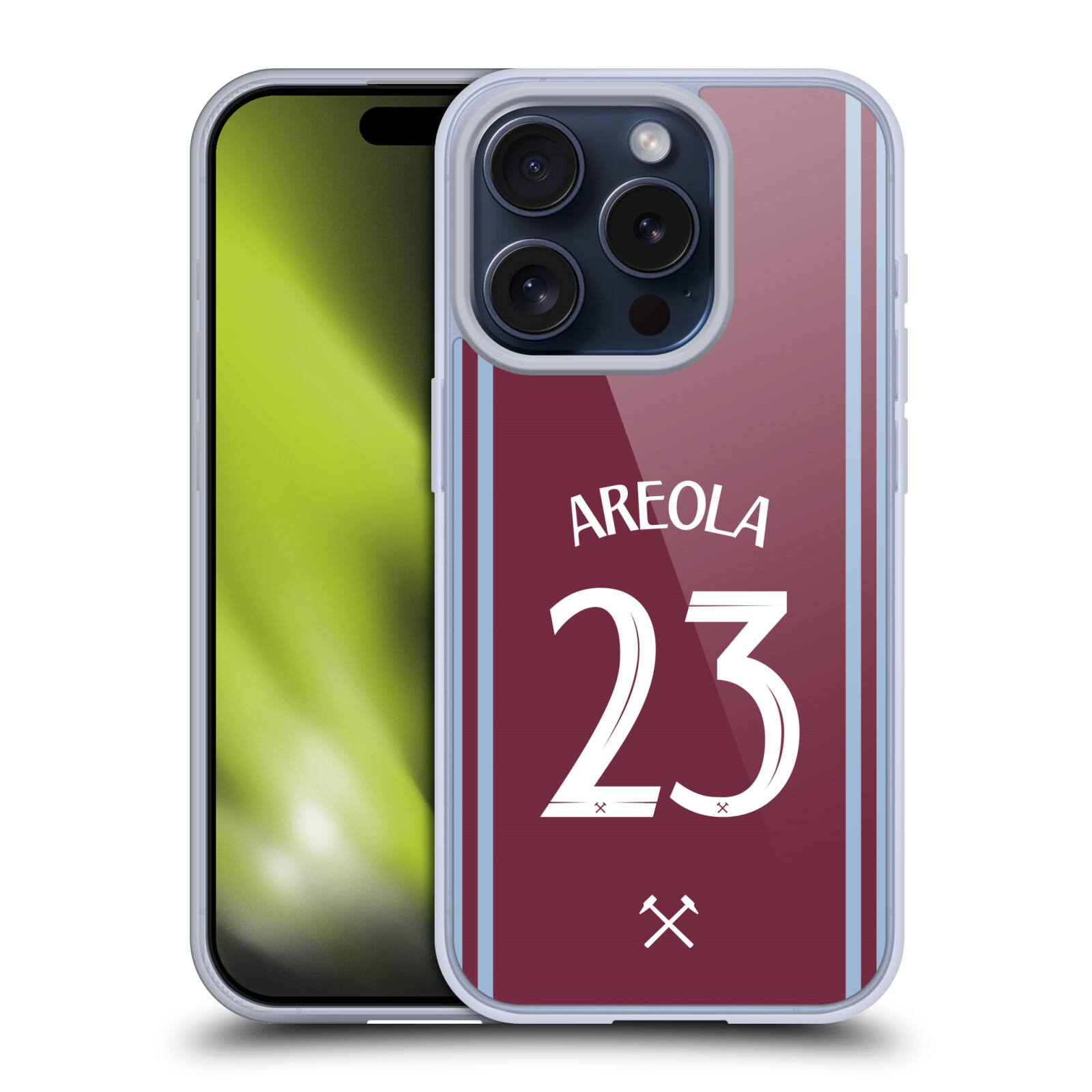 WEST HAM UNITED FC 2024/25 SPIELER HEIMSET GEL HÜLLE FÜR APPLE iPHONE HANDYS - Bild 8 von 15