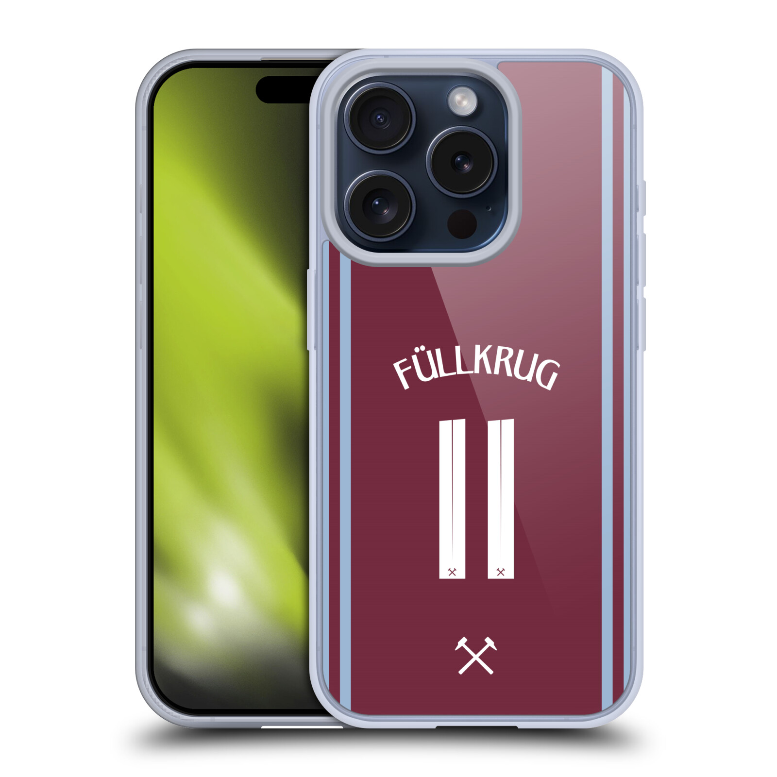 WEST HAM UNITED FC 2024/25 SPIELER HEIMSET GEL HÜLLE FÜR APPLE iPHONE HANDYS - Bild 15 von 15