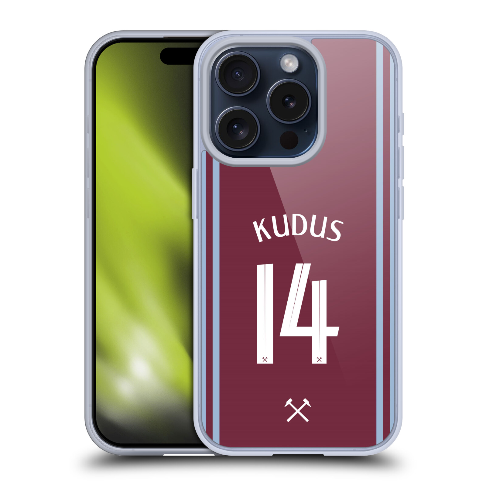 WEST HAM UNITED FC 2024/25 SPIELER HEIMSET GEL HÜLLE FÜR APPLE iPHONE HANDYS - Bild 14 von 15