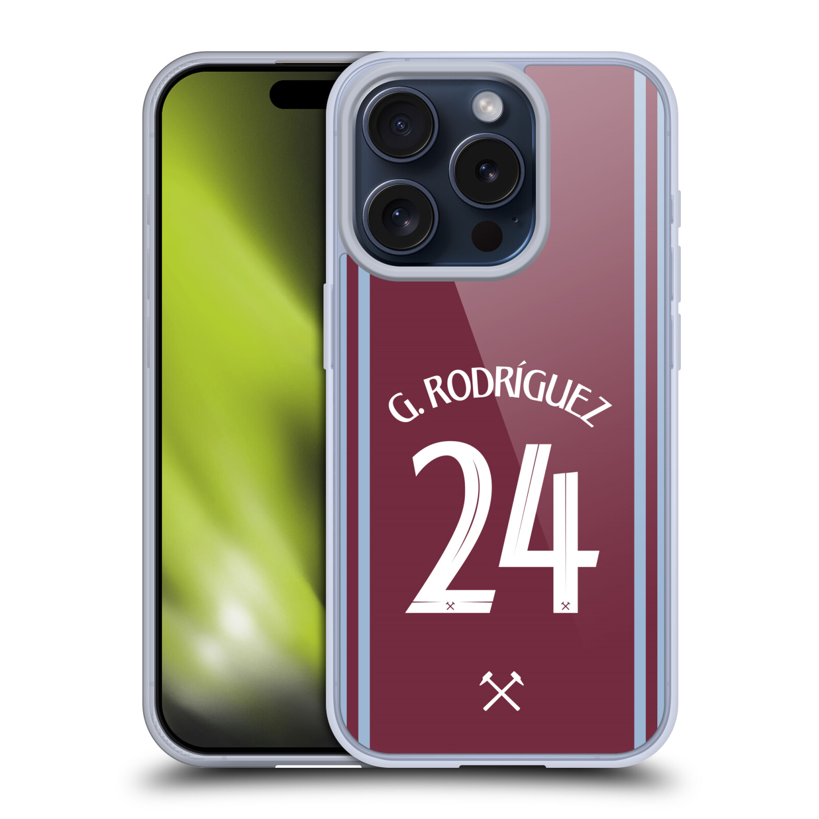 WEST HAM UNITED FC 2024/25 SPIELER HEIMSET GEL HÜLLE FÜR APPLE iPHONE HANDYS - Bild 10 von 15