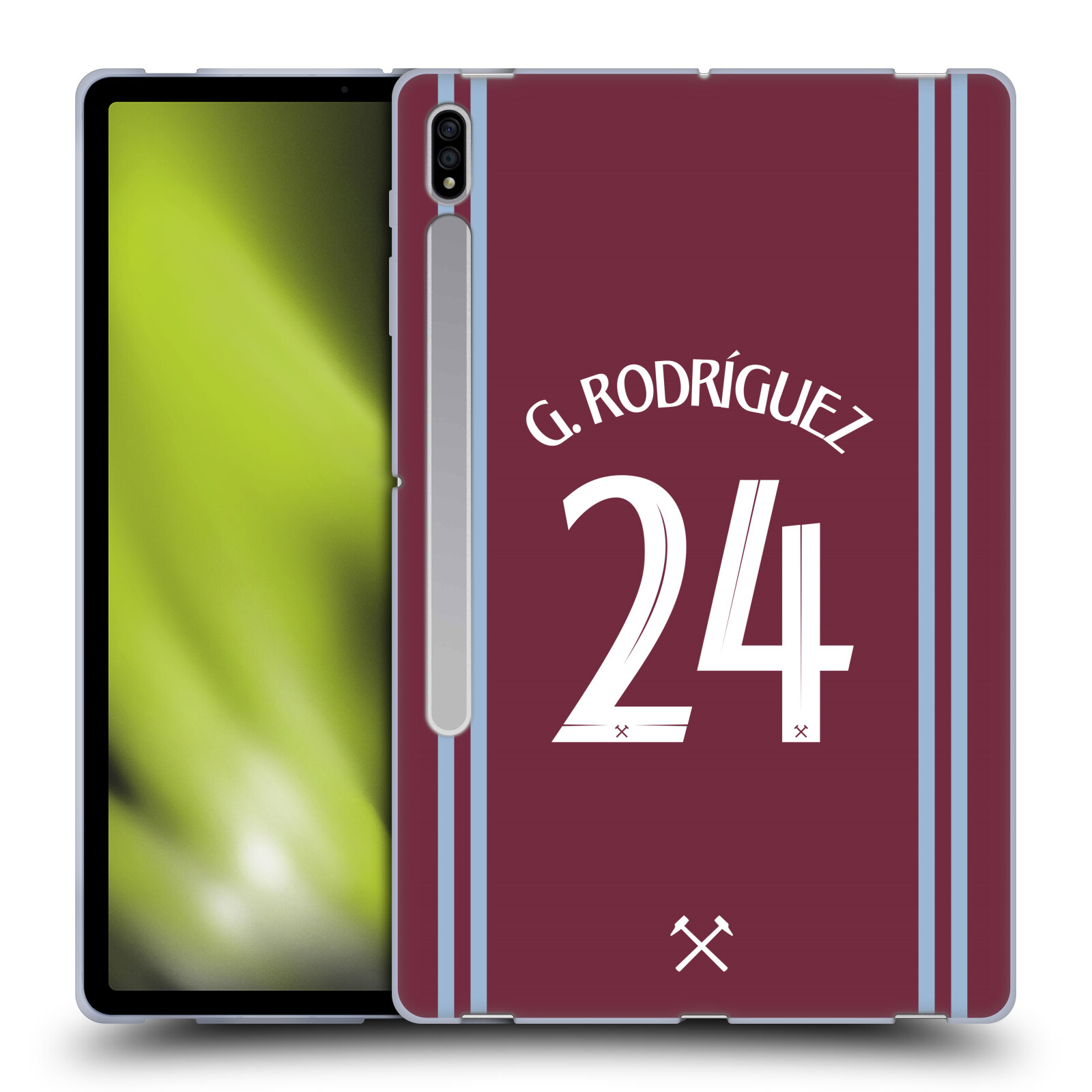 WEST HAM UNITED FC 2024/25 PLAYERS HOME KIT SOFT GEL CASE FOR SAMSUNG TABLETS 1 - Picture 9 of 13